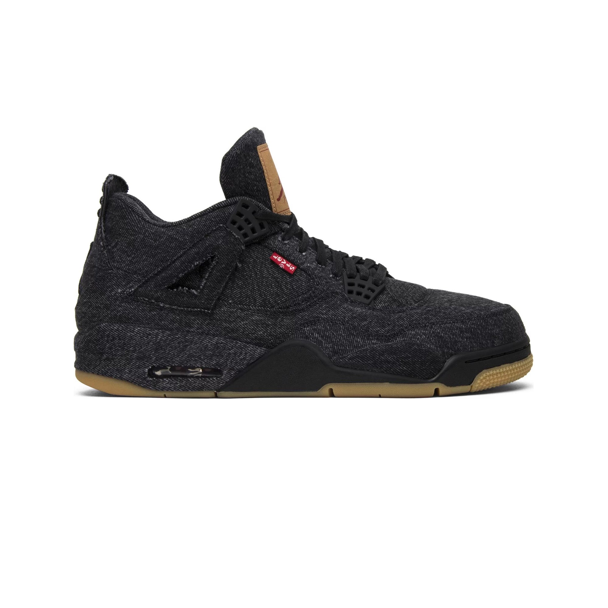 Air Jordan 4 x Levi's Black Denim Sneakers (2018) - Men's Limited Edition Basketball Shoes for Streetwear & Casual Outfits