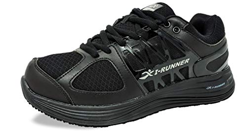 I-RUNNER Men's Pro Series Leather & Mesh Walking Shoes - Lightweight, Breathable & Comfortable for Walking, Running & Daily Wear