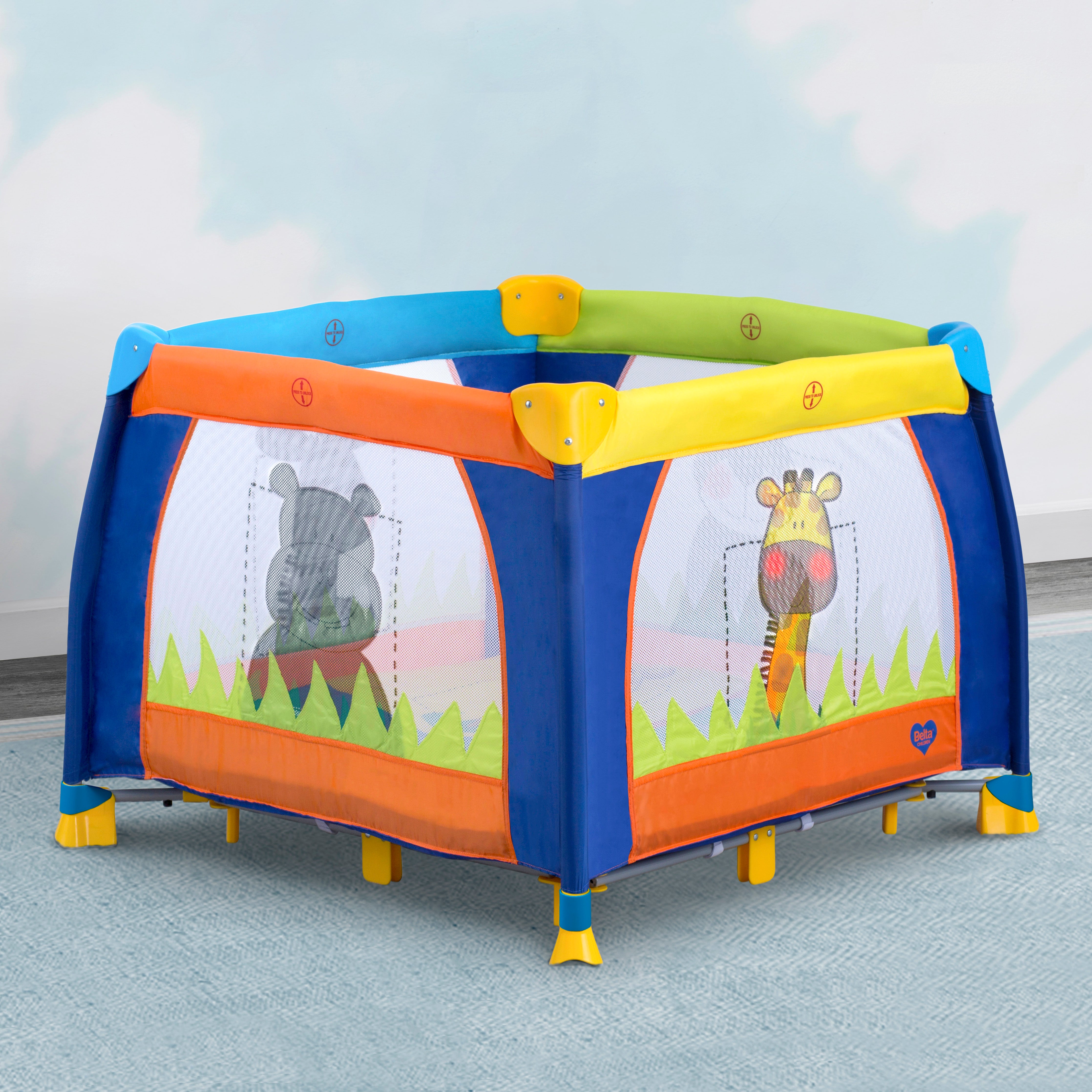 Fun Time 36 x 36 Inch Baby Play Yard - Portable Playpen for Indoor & Outdoor Use - Safe Play Area for Toddlers & Infants - Perfect for Home, Park, and Travel