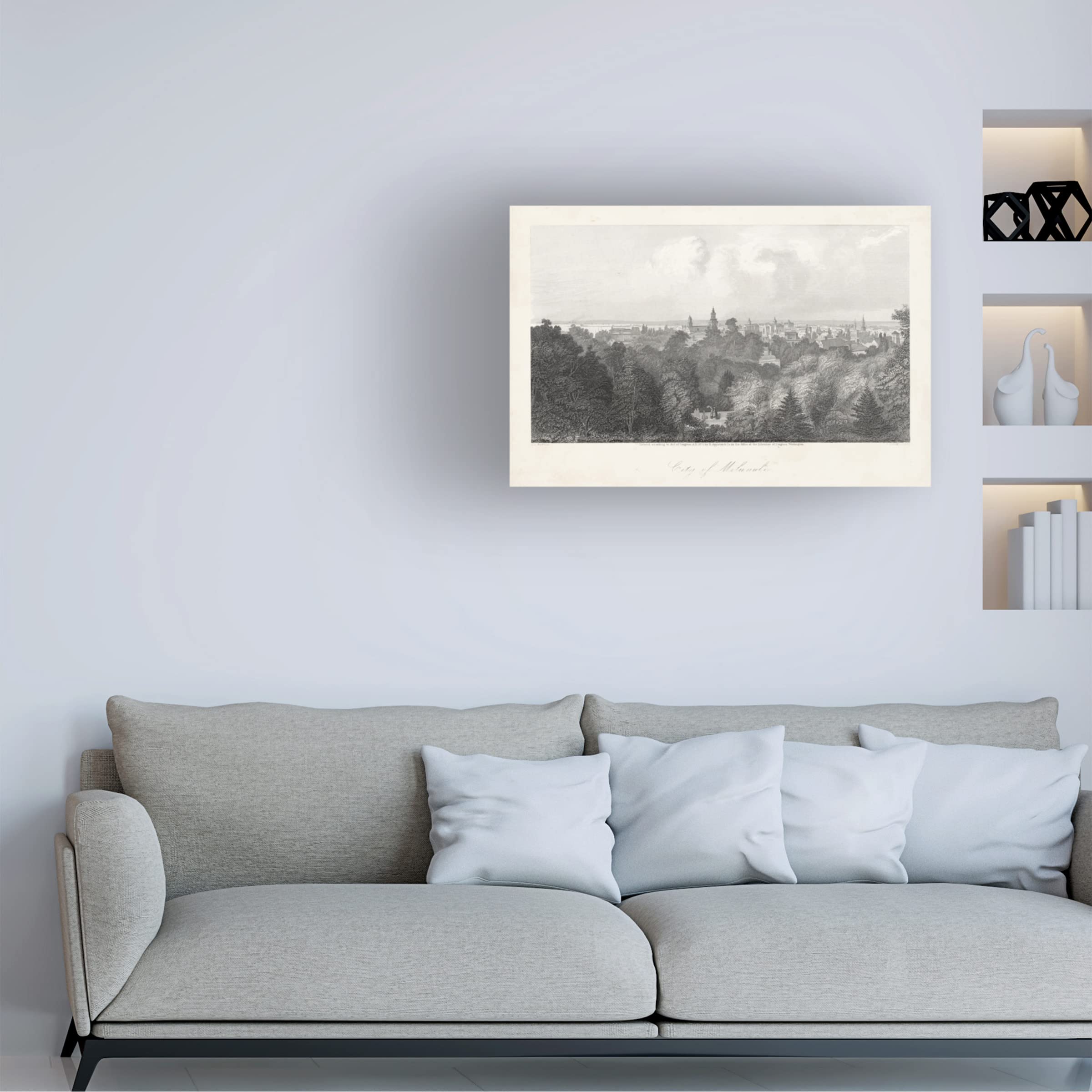 Trademark Fine Art 'City of Milwaukee' Canvas Print by William Cullen Bryant - Stunning Urban Landscape Wall Decor for Living Room, Office & Bedroom