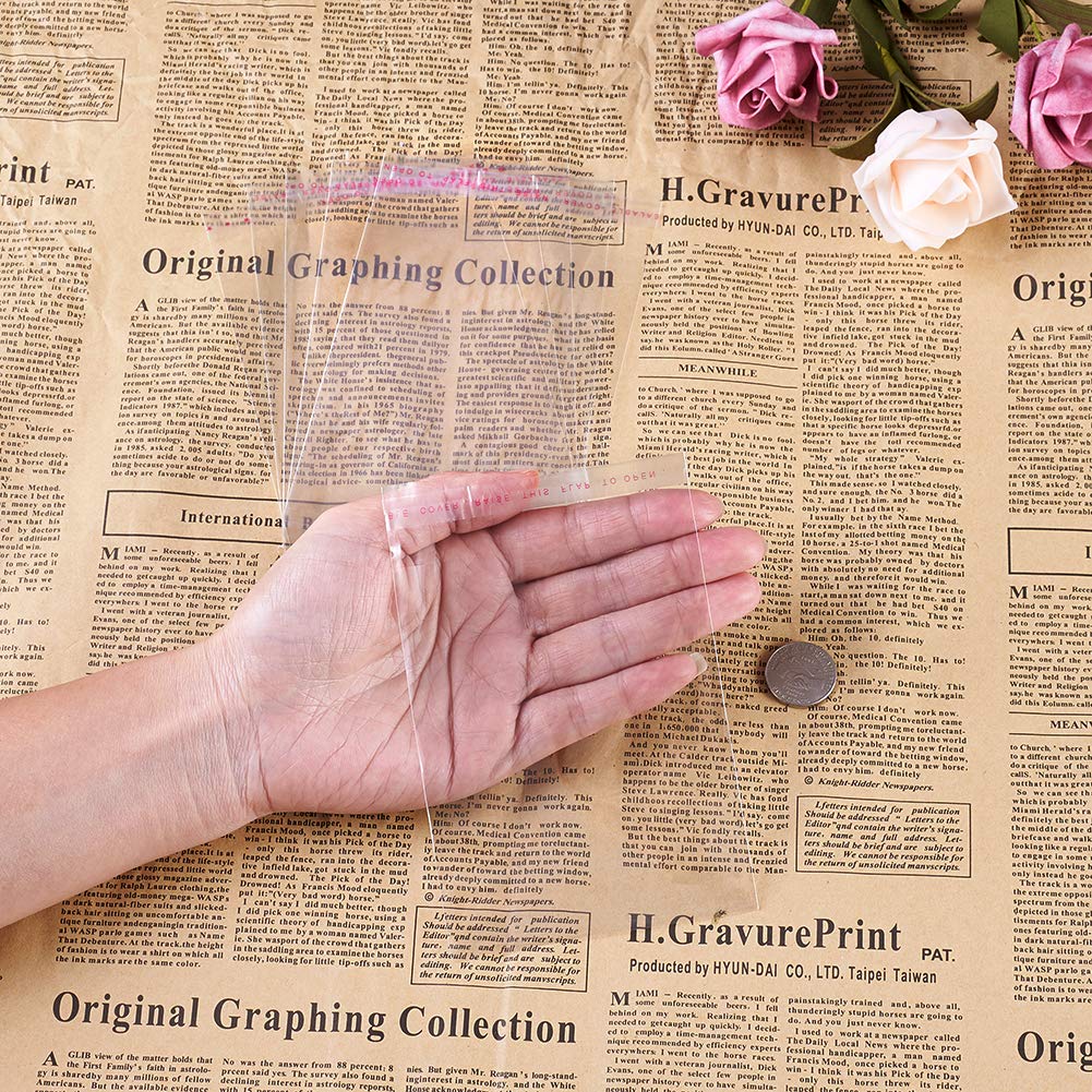 1000pcs 4.13x3.54inch (105x90mm) Clear Resealable OPP Plastic Bags with Self-Adhesive Seal - Perfect for Bakery, Candy, Soap, Cookies, Jelly & Chocolate Packaging - Food Safe Transparent Poly Bags for Retail, Storage & Gift Wrapping