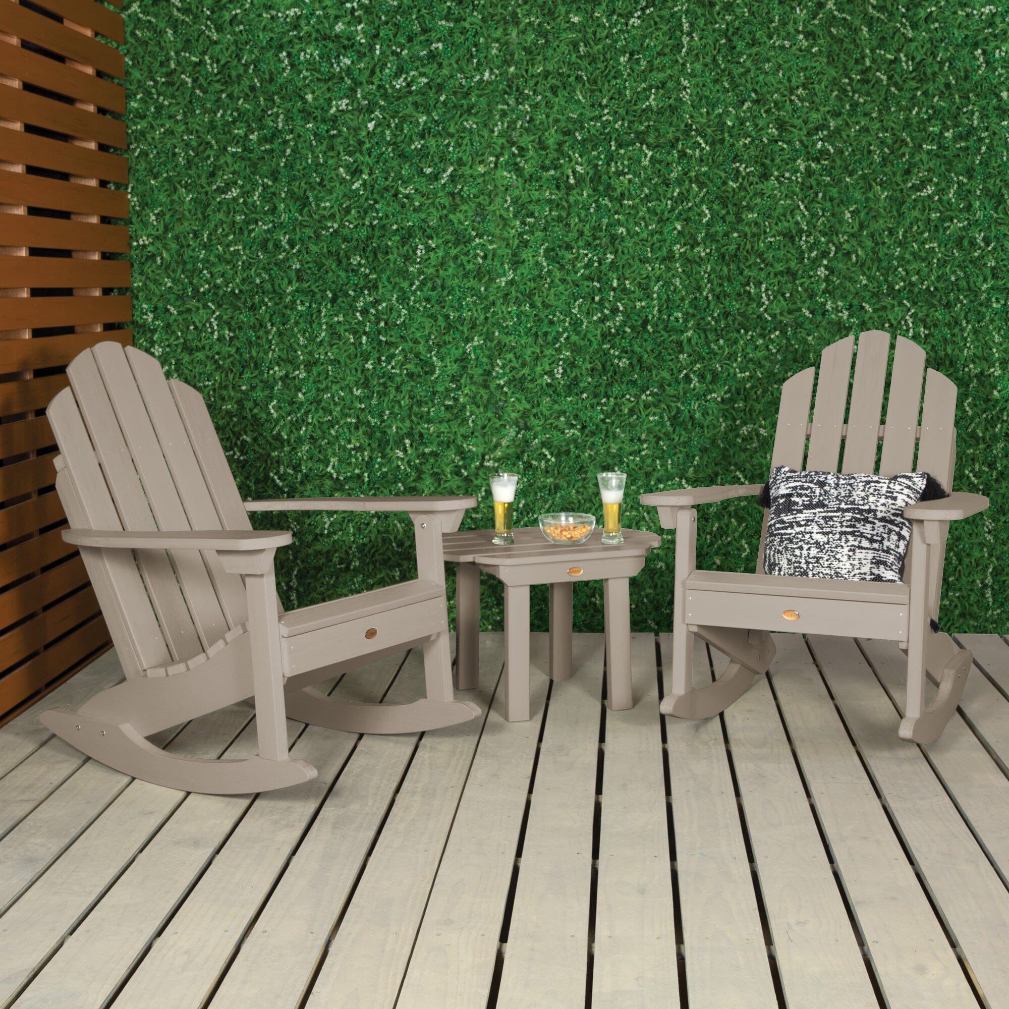 Classic Westport Rocking Chair and Table Set - Solid Wood Patio Furniture for Porch, Garden & Outdoor Relaxation | Perfect for Reading, Lounging & Entertaining Guests