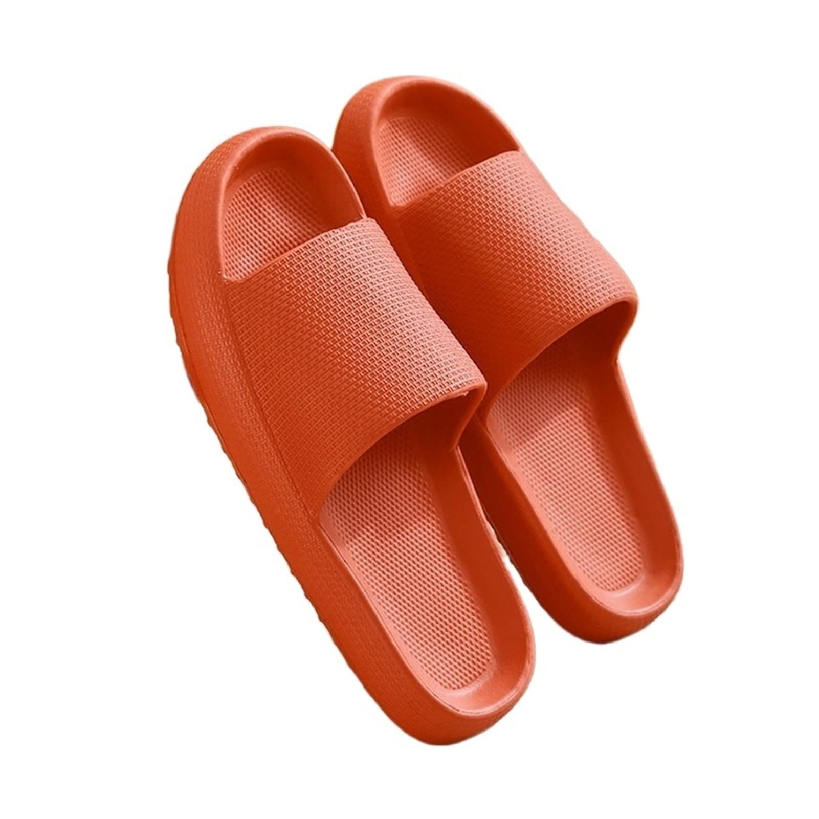 Cloud Slippers for Women & Men - Ultra Soft Thick Sole Indoor House Slippers, Non-Slip Bathroom Flip Flops, Cozy Home Sandals (Orange, Size 40-41) - Perfect for Relaxing at Home, Spa Days & Lounging
