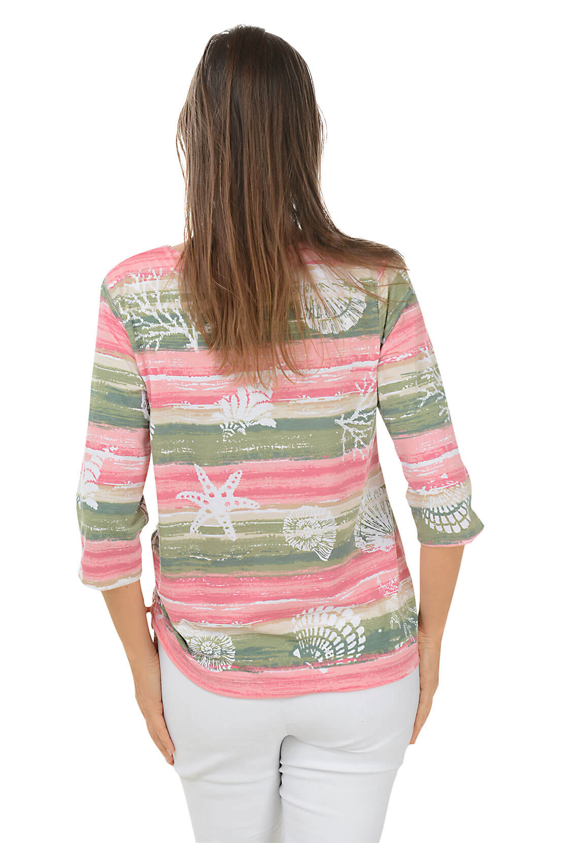 Petite Sage Seashell Side Tie Top - Women's Summer Beach Cover Up, Boho Chic Swimwear, Vacation Outfit for Pool, Seaside & Tropical Getaways