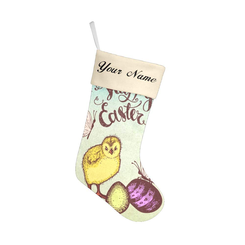Personalized Christmas Stockings with Custom Name - Velvet Xmas Tree Decor for Holiday Gifts (17.52 x 7.87 Inch) - Perfect for Fireplace Mantel, Christmas Tree Decorations & Festive Home Decor