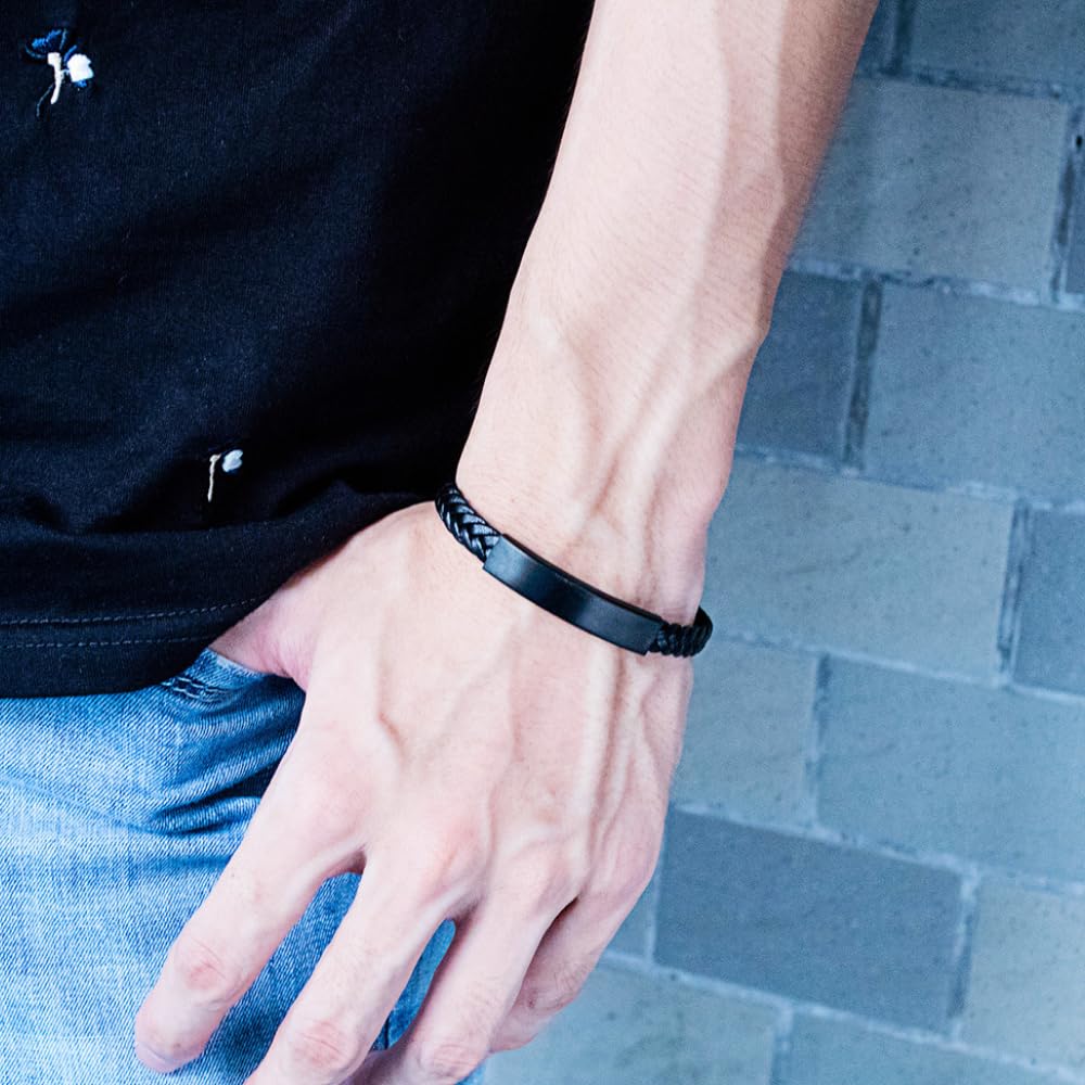 Braided Leather Bracelet for Streetcar Operators - Funny Motivational Gift for Men & Women - Birthday, Christmas Present - Perfect for Work, Daily Wear & Gifts