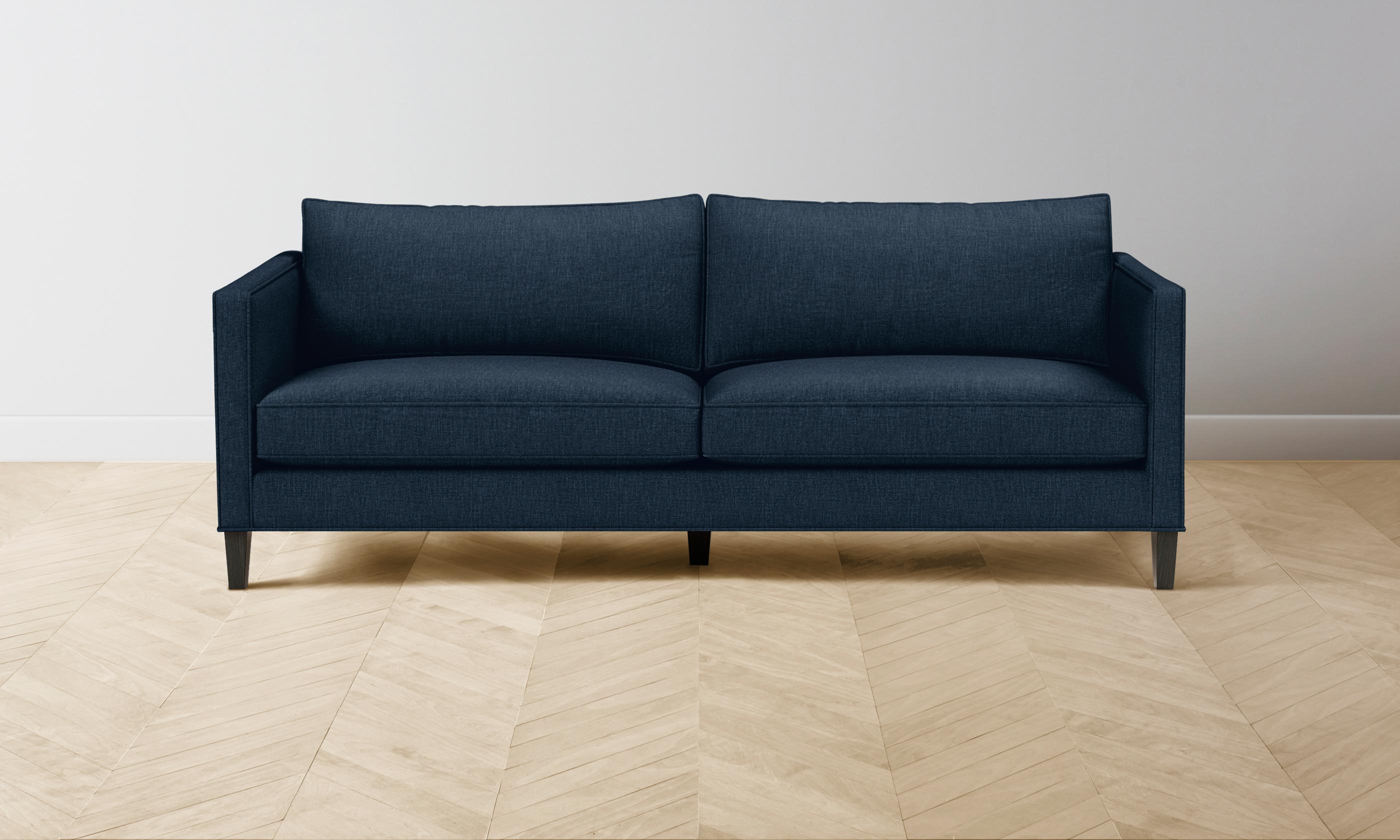 Crosby Performance Linen Weave Bay Sofa - Modern Living Room Furniture for Home & Office Comfort