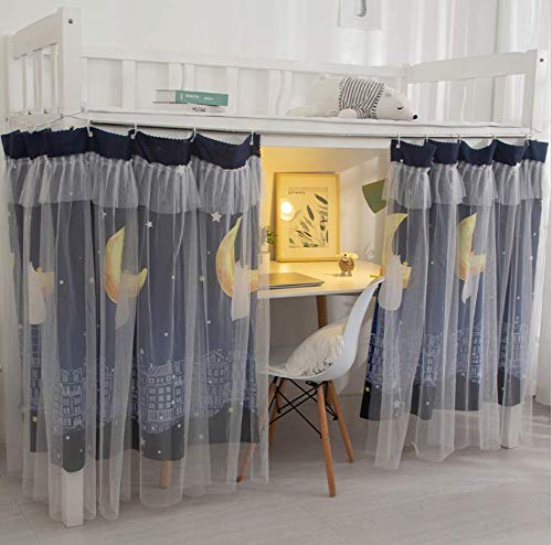 GREUS Single Bed Canopy Tent - Blackout Privacy Curtain for Dormitory & Home Decor, Breathable Dust-Proof Bedding Net | Perfect for College Dorms, Bedrooms & Nap Spaces