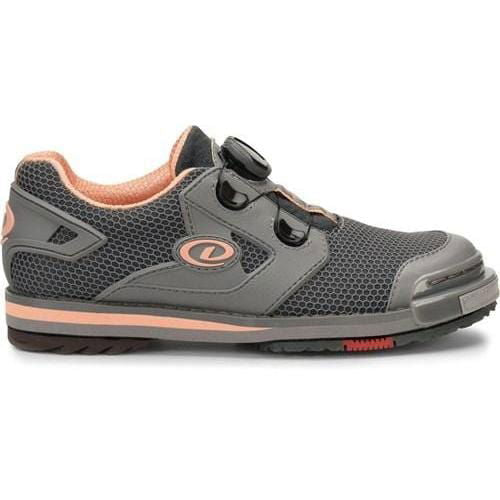 Dexter Women's SST 8 Power Frame BOA Bowling Shoes - Grey/Peach - Lightweight Performance Shoes for Competitive Bowlers - Perfect for League Play and Tournament Use