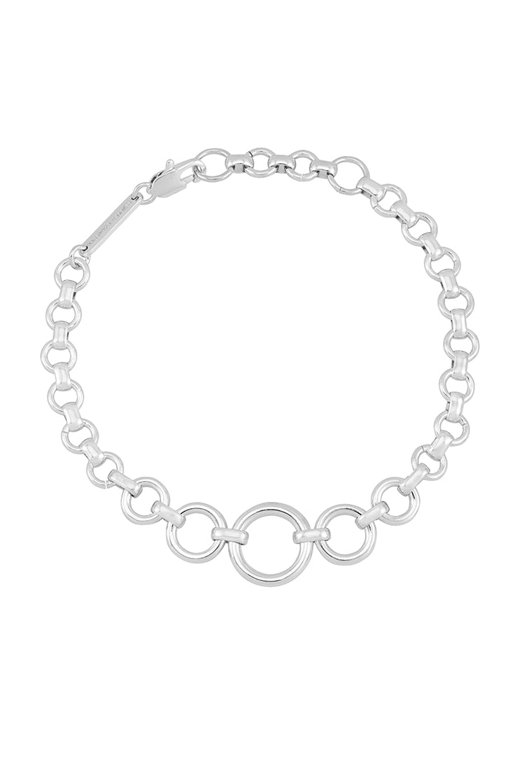 Elegant Graduated Round Link Chain Bracelet for Women - Perfect for Everyday Wear, Parties & Gifts