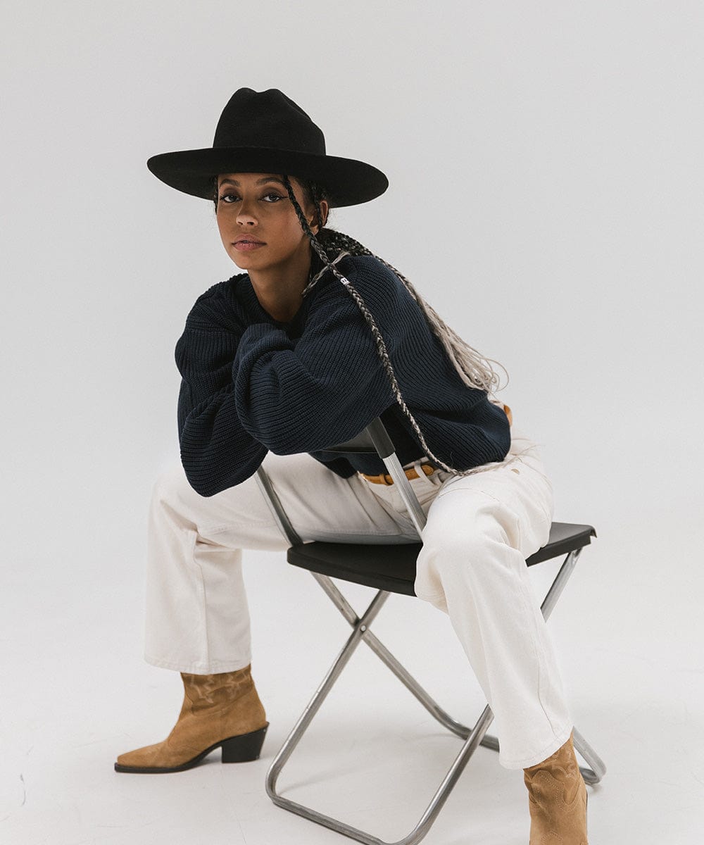 Ezra Western Hat - Black Cowboy Hat for Men & Women | Stylish & Durable | Perfect for Rodeo, Country Music Festivals & Outdoor Adventures