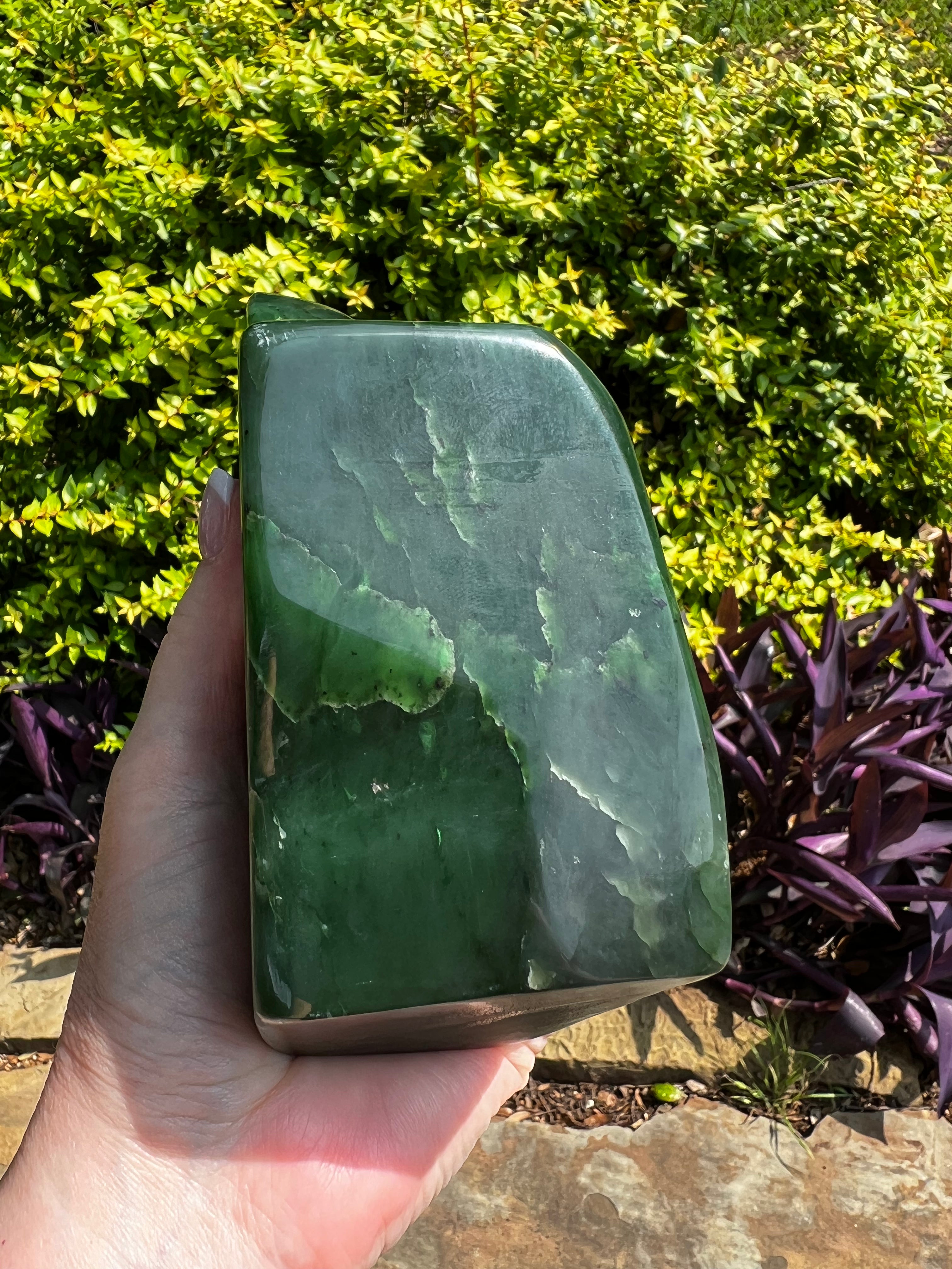 Premium Large Nephrite Jade Freeform Statement Piece - 3.10 lbs, 6.5 Inches - Handcrafted Natural Gemstone for Home Decor, Meditation & Jewelry Making
