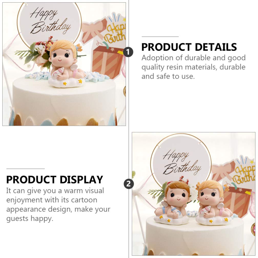 Resin Cake Topper - Elegant Girl Figure for Birthday Cakes, Wedding Desserts & Party Decorations | Perfect for Desktop Display, Home Decor & Special Occasions