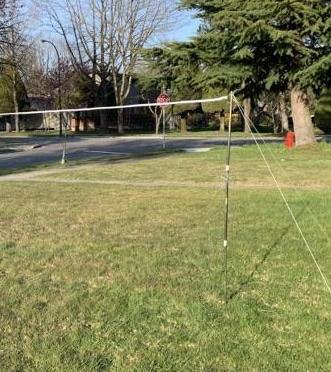 Victor AL3000 Beast Tamer Portable Outdoor Badminton Set - Professional Badminton Racket & Net for Backyard, Beach, Park & Family Outdoor Games