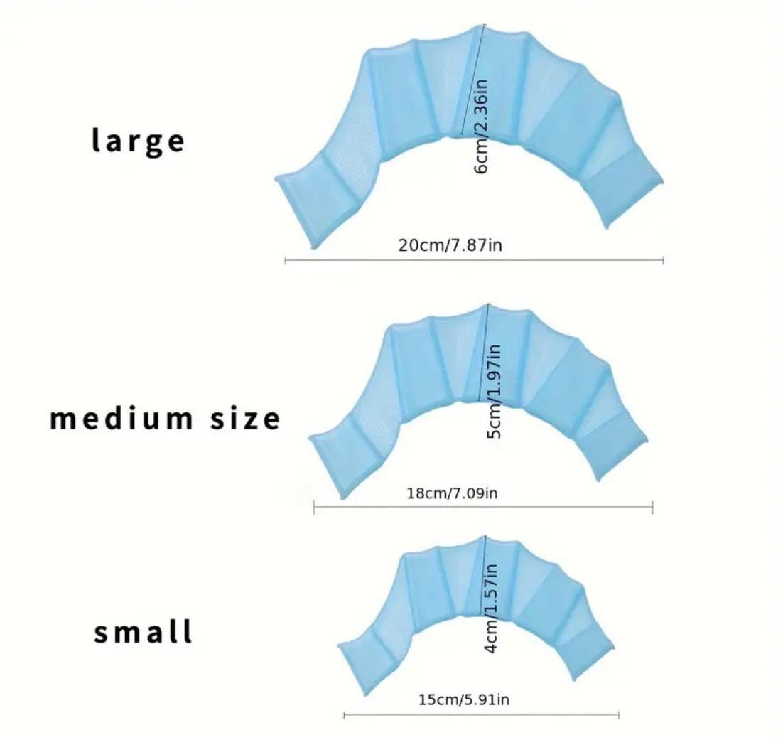 3 Pairs Silicone Webbed Swim Gloves for Men, Women & Kids - Water Resistance Training Gloves for Swimming, Aqua Fitness & Aerobics - Perfect for Pool, Beach & Water Sports Activities
