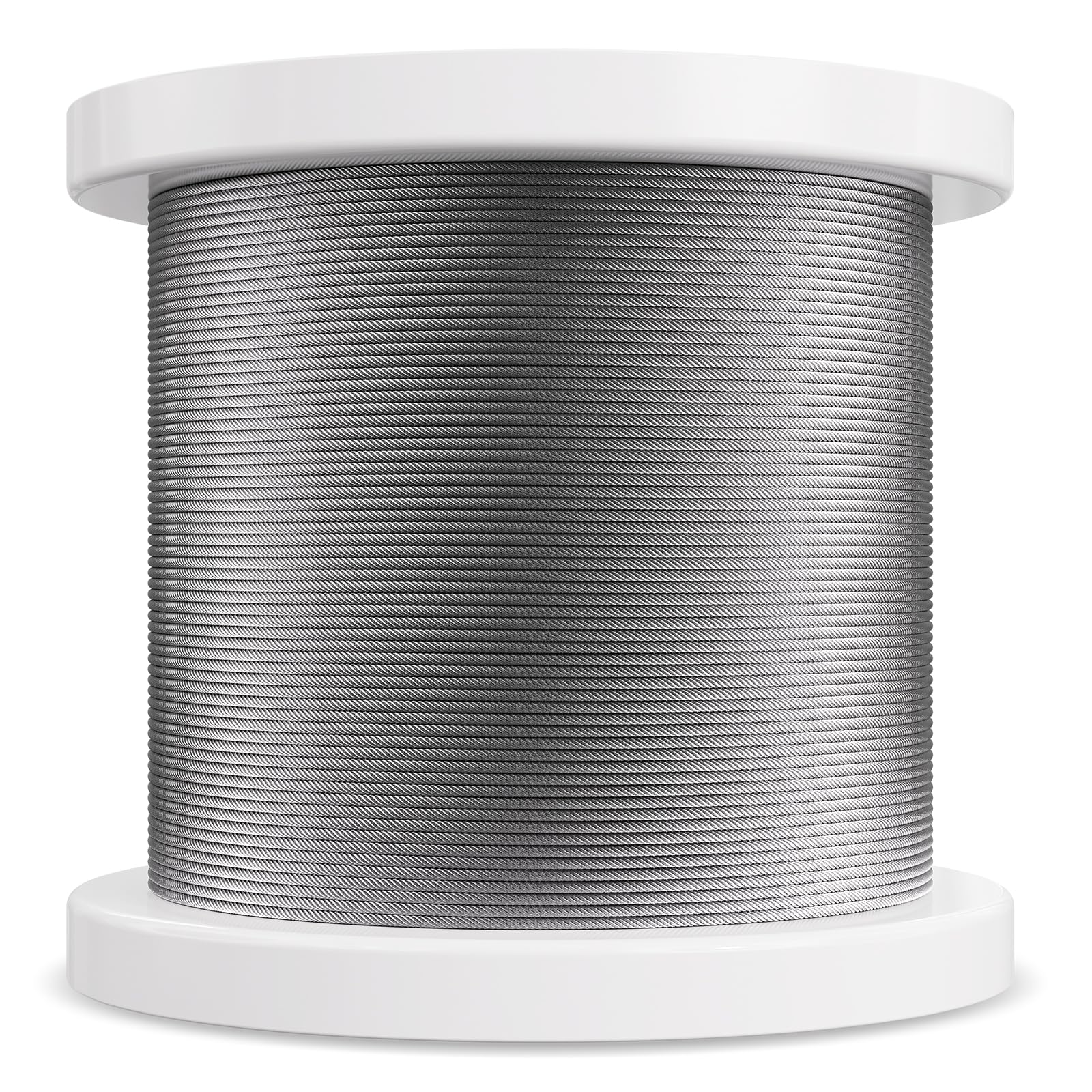 VEVOR 1/8 Inch 7x7 Strand Stainless Steel 316 Cable Railing Kit - 1000 FT Marine Grade Aircraft Cable with Cutter & Gloves, 1600 lbs Breaking Strength - Perfect for Outdoor Handrails, Stair Railings, Decking, Fences & Marine Applications