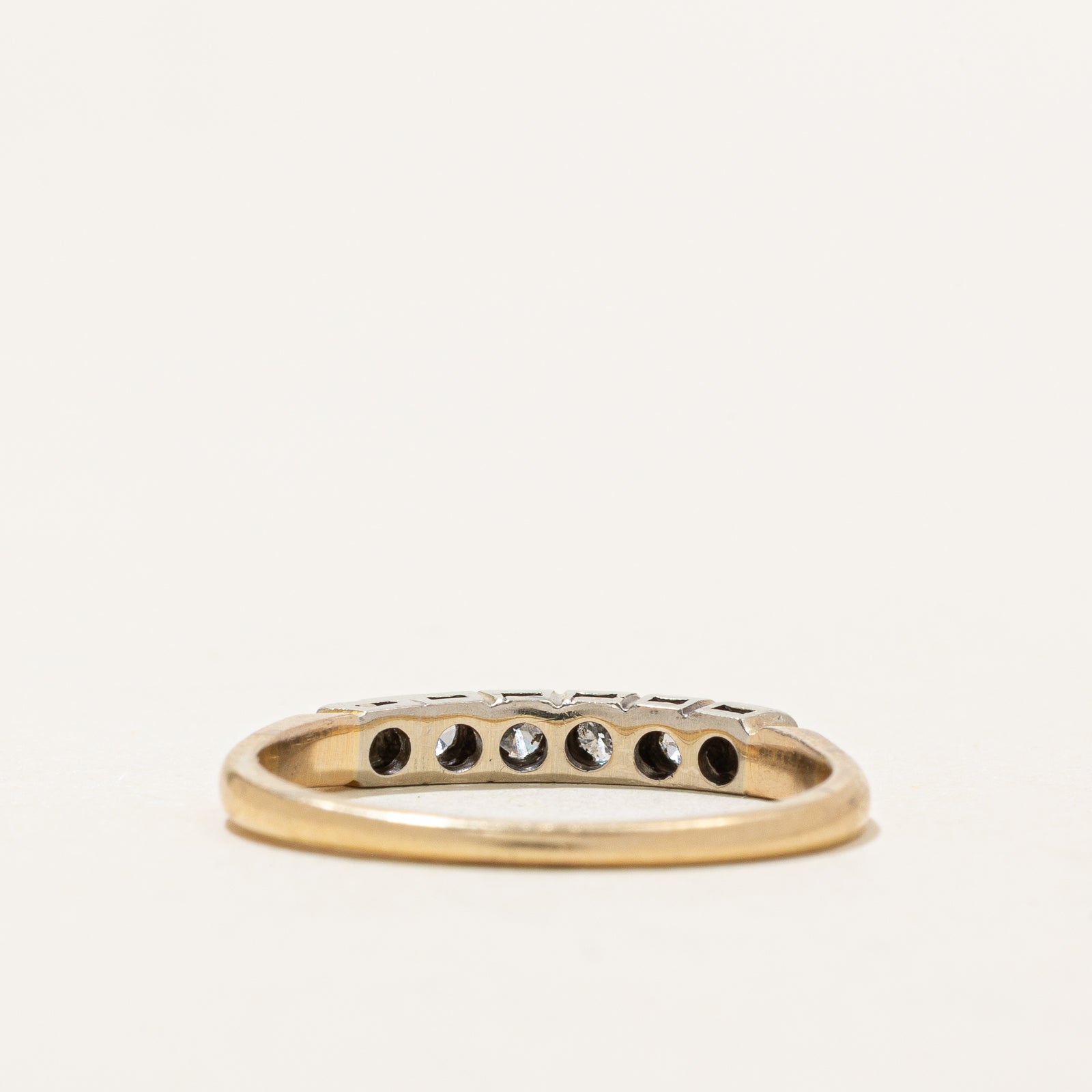 0.18ctw Six Stone Diamond Wedding Band Ring for Women - Size 7.5 | Elegant & Durable for Engagement, Anniversary & Everyday Wear
