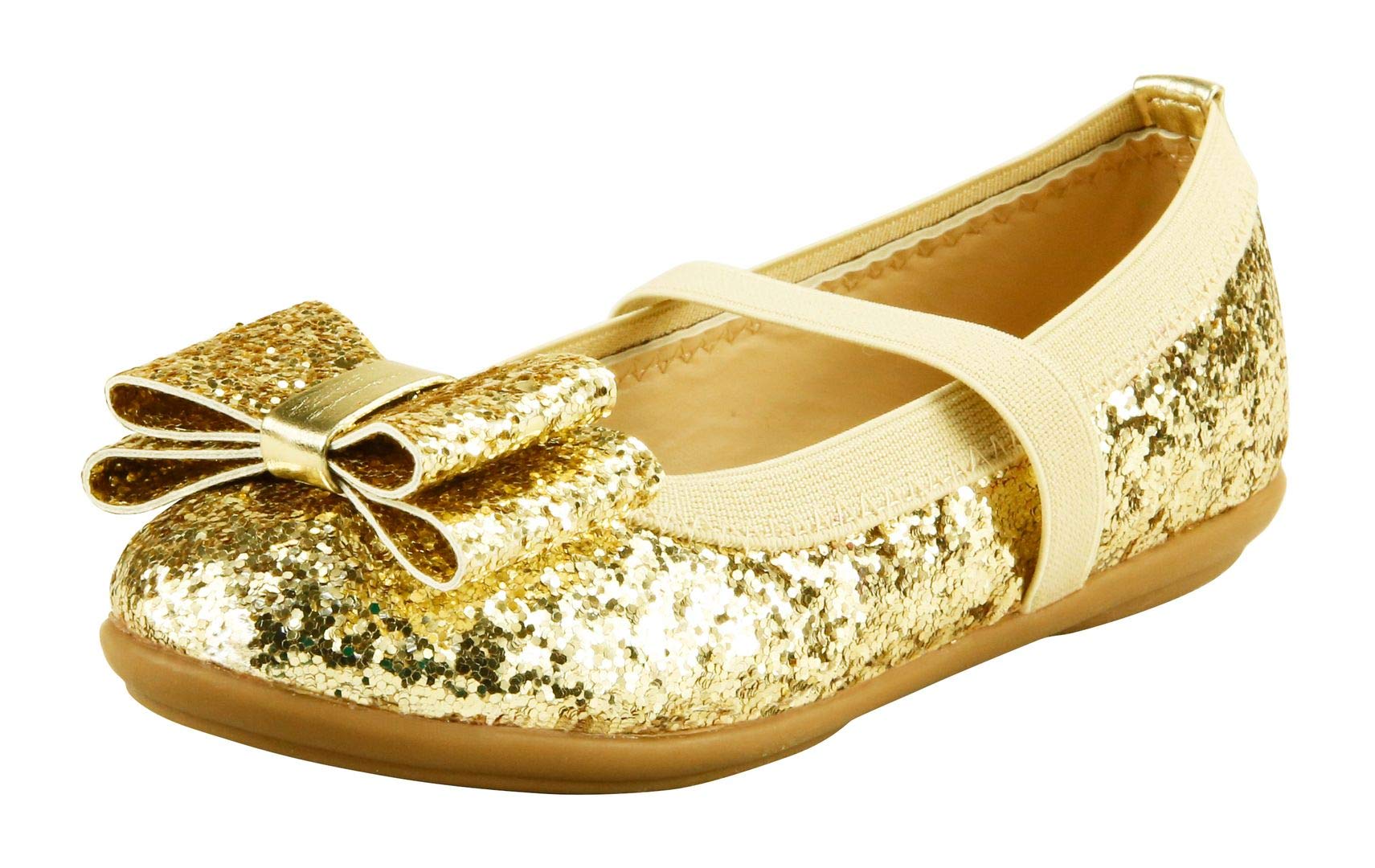 The Doll Maker Glitter Ballet Flats for Women - Sparkly Comfortable Slip-On Shoes for Dance, Party & Everyday Wear