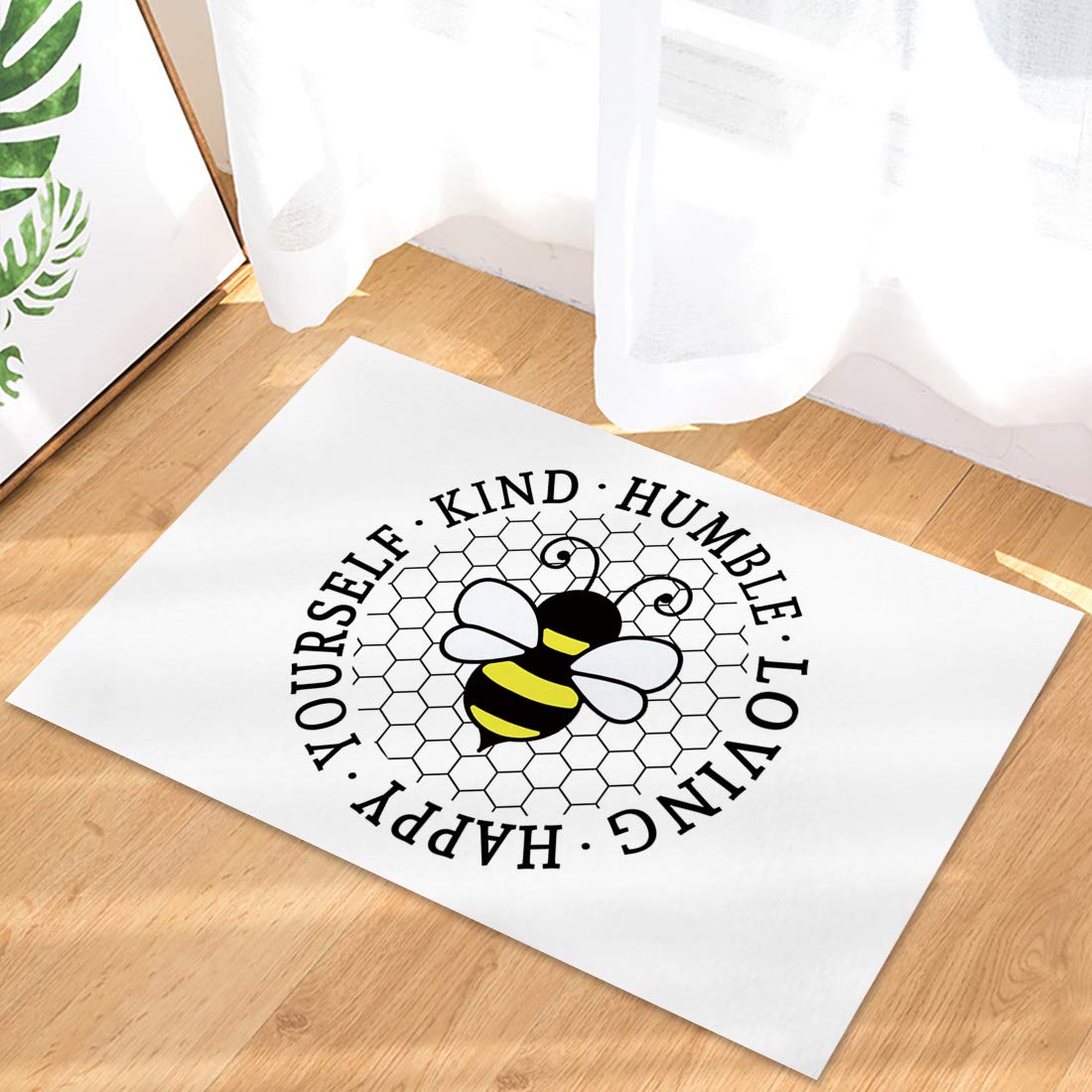 Honeycomb Welcome Doormat - Non-Slip Absorbent Entry Rug for Indoor Use, 18x30 Inches - Perfect for Entrance, Porch, Kitchen & Home Decor