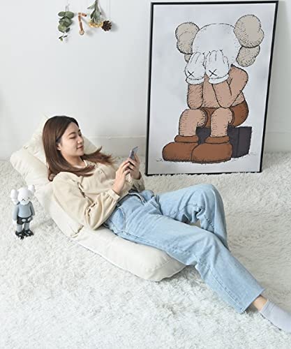Aimoha Floor Chair with Lumbar Support - Reclining Compact Single Seater Sofa Chair for Living Room, Bedroom & Meditation | Ergonomic Design for Comfortable Sitting