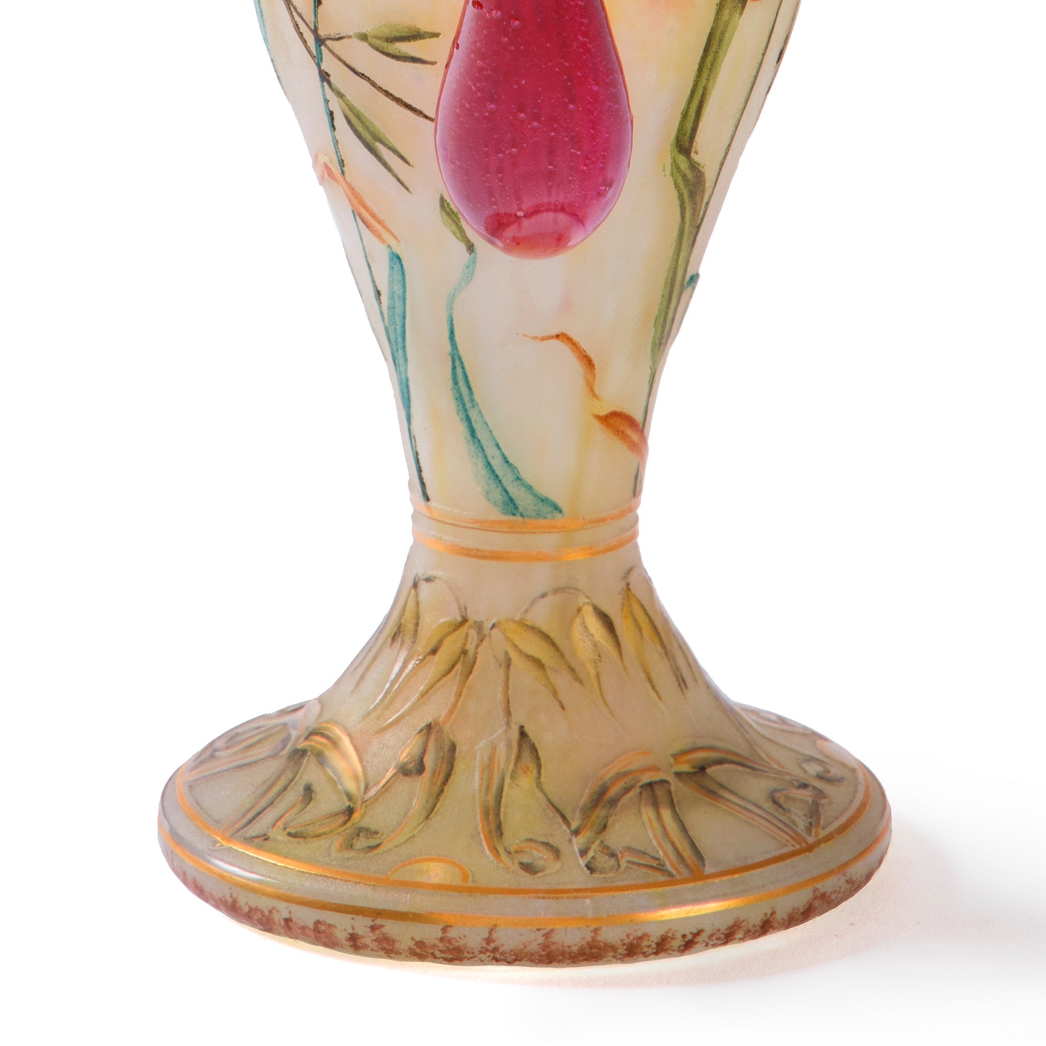 Daum Nancy Avoine and Bees Vase - Handcrafted French Art Glass Vase for Home Decor, Wedding Centerpiece & Luxury Gift