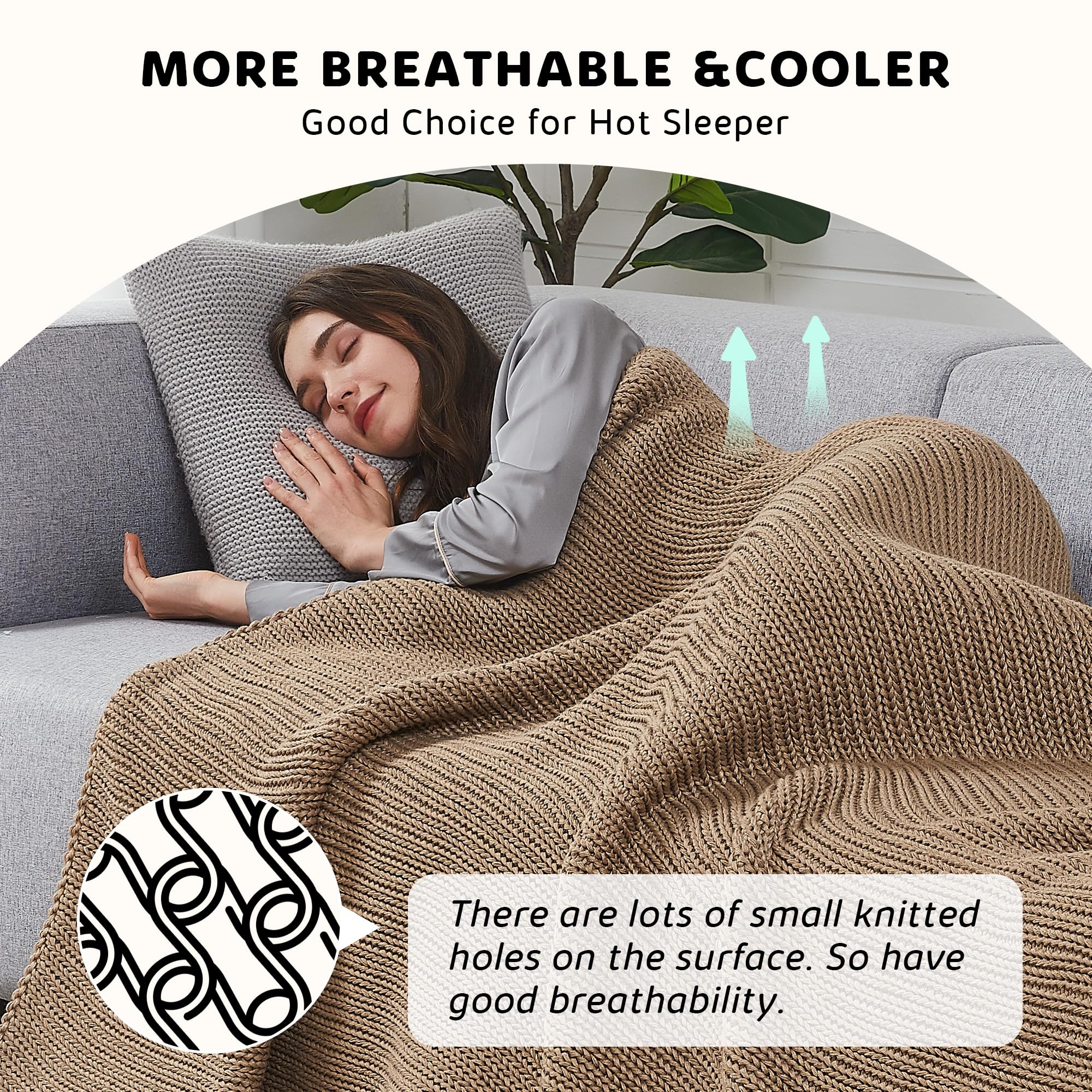 L'AGRATY 12lbs Weighted Blanket for Adults - 48