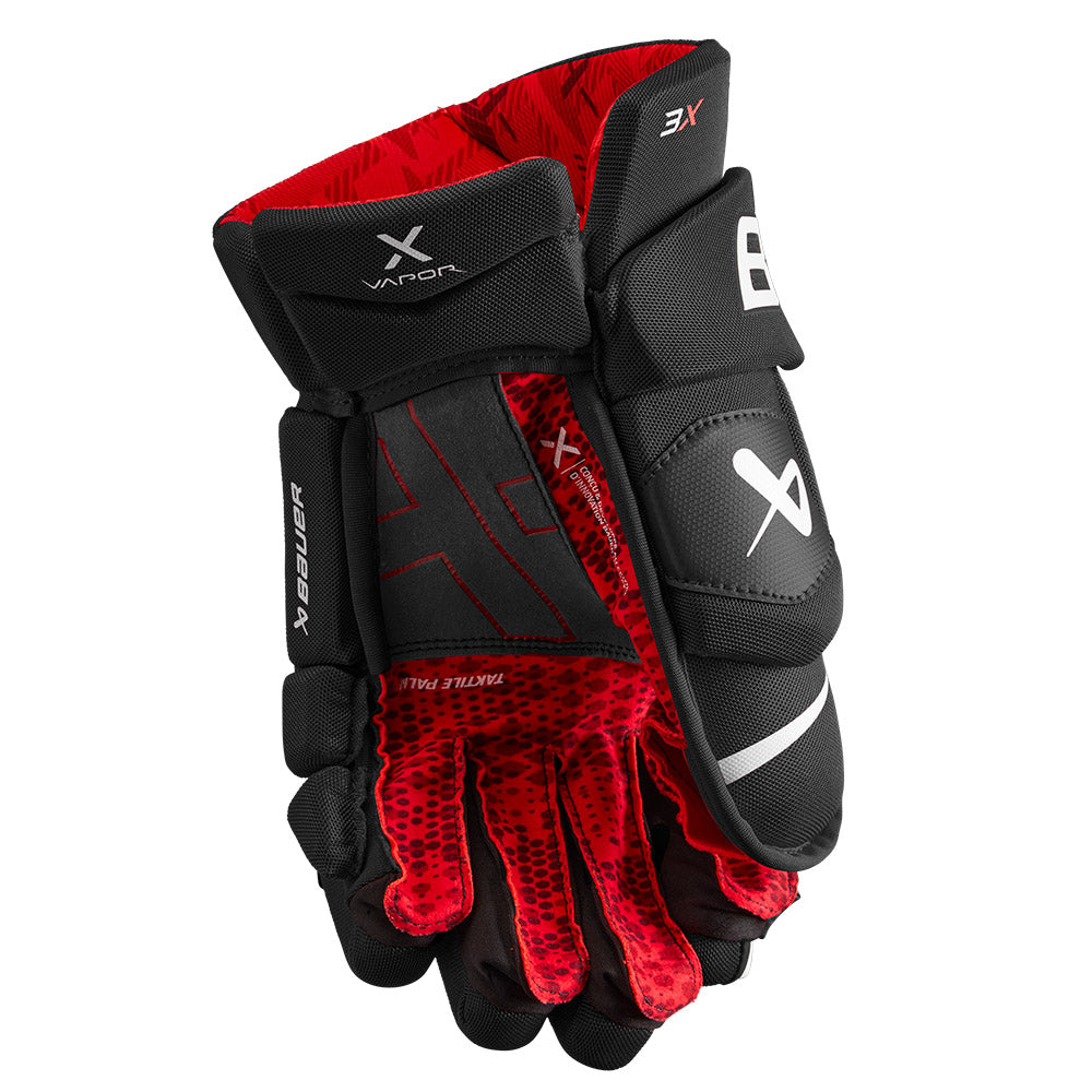 Bauer Vapor 3X Senior Ice Hockey Gloves - Pro-Level Protection & Grip for Competitive Players - Perfect for Games, Practices & Training Sessions
