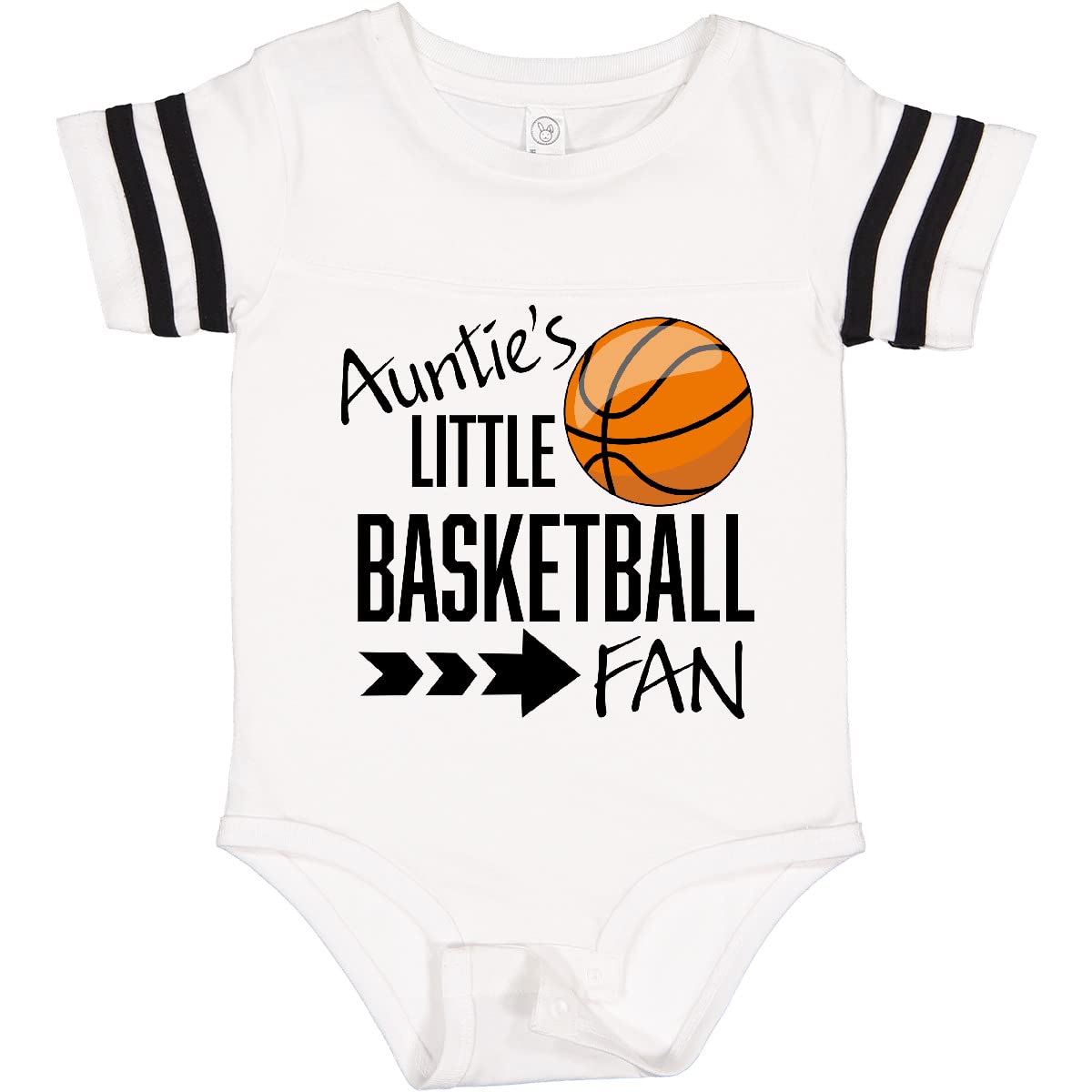 Inktastic Auntie's Little Basketball Fan Baby Bodysuit - Cute Basketball-Themed Onesie for Infants & Toddlers - Perfect for Game Day, Family Photos & Sports-Themed Gifts