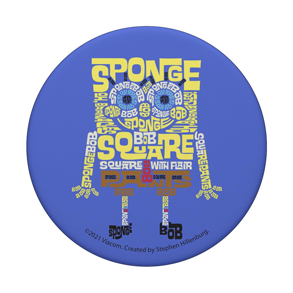 SpongeBob SquarePants PopSockets PopGrip - Swappable Phone Grip & Stand for iPhone, Samsung & Smartphones - Perfect for Watching Videos, Taking Selfies & Secure Phone Handling