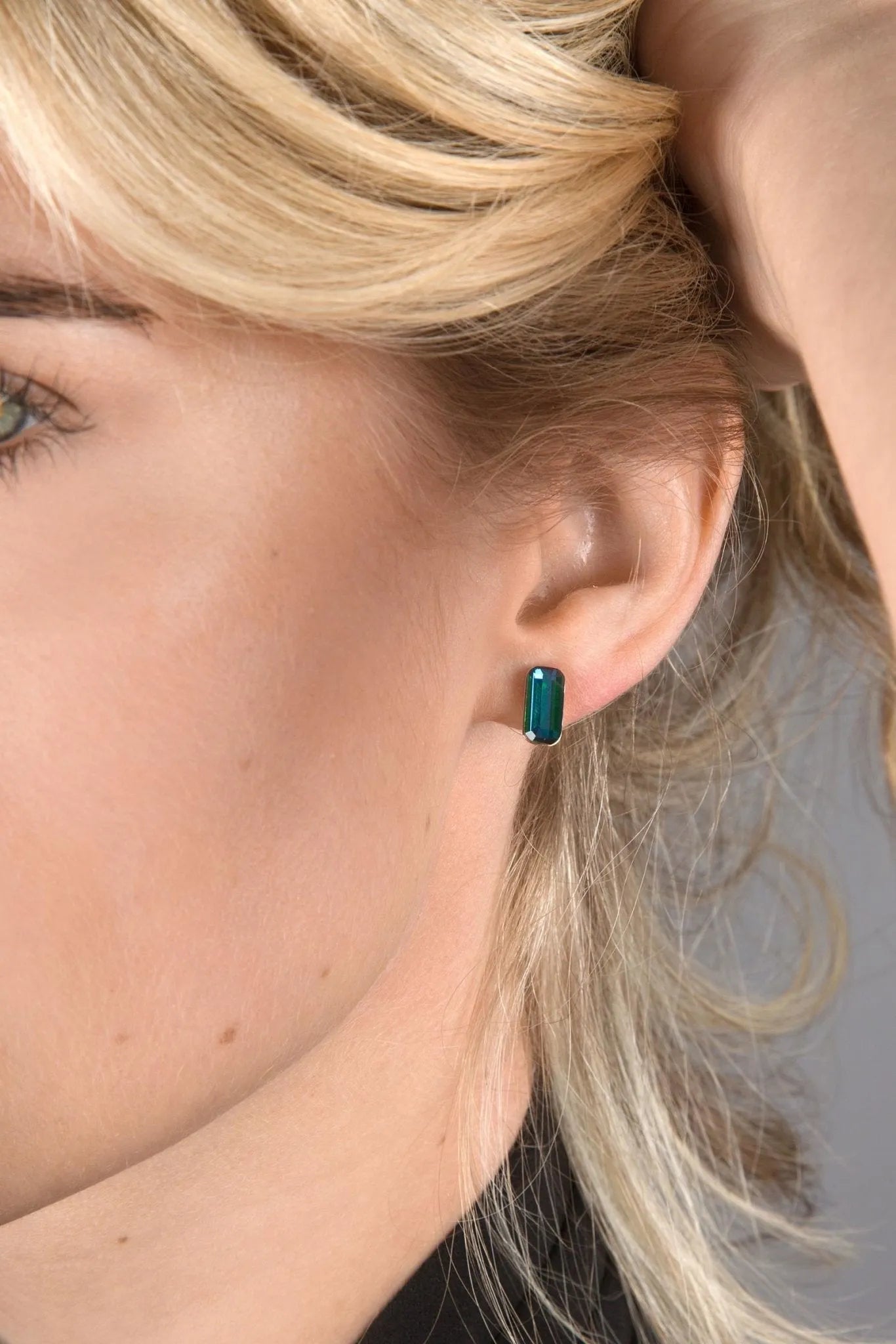 Prism Baguette Mini Stud Earrings for Women - Sparkling Cubic Zirconia Crystal Dangle Earrings - Perfect for Parties, Weddings & Everyday Wear