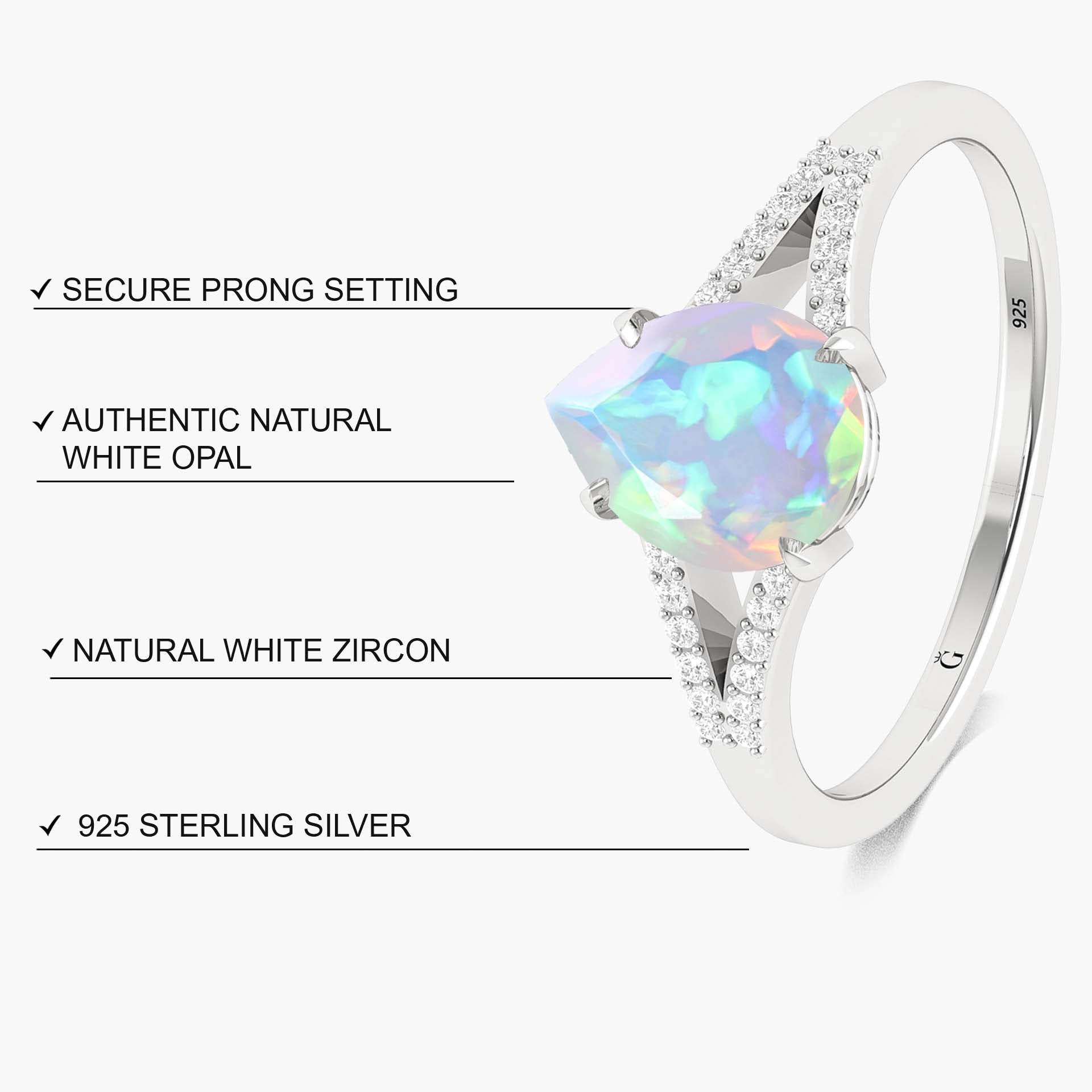 Natural Black Fire Opal Wedding & Engagement Ring for Women – Elegant Gemstone Jewelry for Brides, Anniversaries & Special Occasions