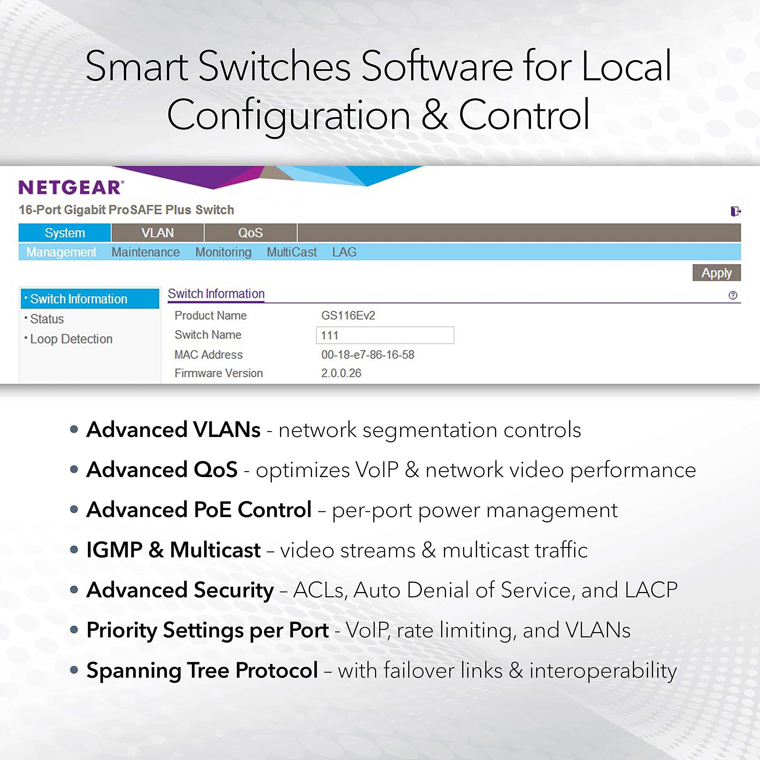 Netgear ProSafe GS752TX 52-Port Gigabit Stackable Smart Switch [S3300-52X] - Renewed | High-Speed Network Switch for Business & Office | Ideal for Data Centers, Server Rooms & Enterprise Networks