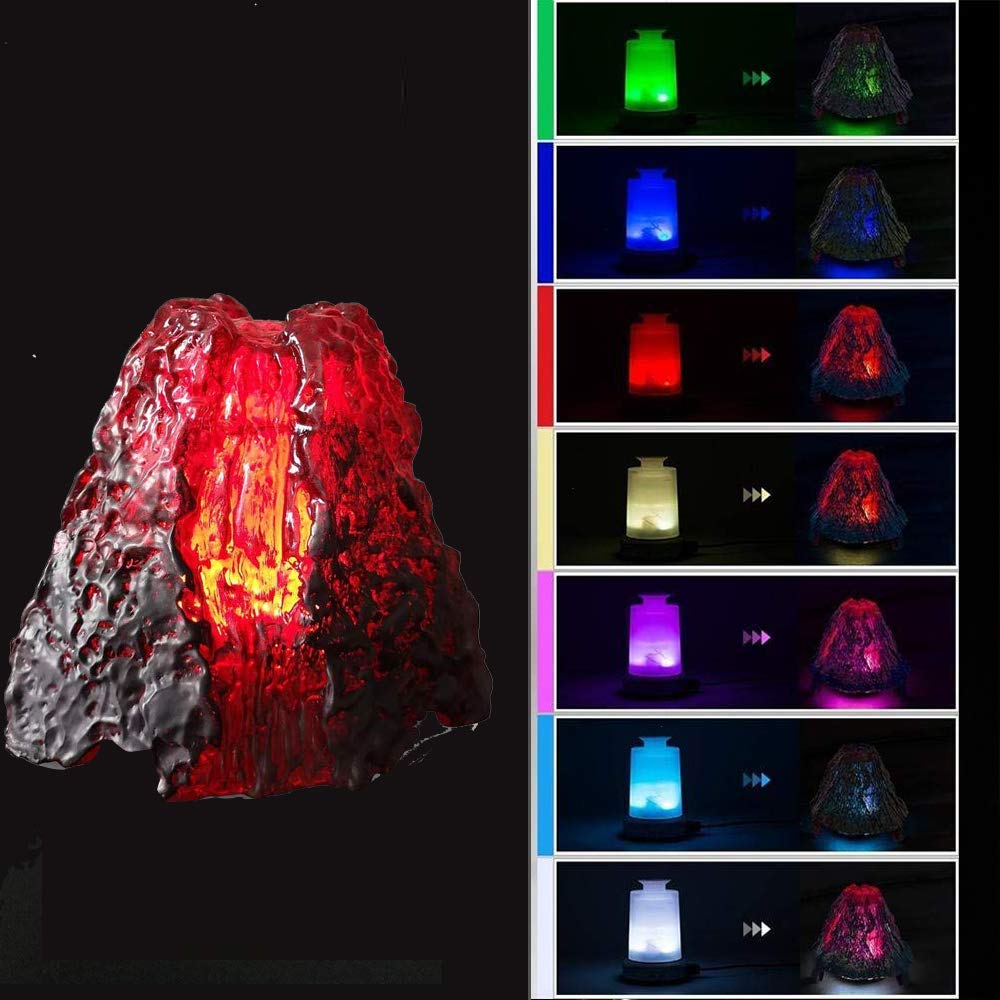 Volcano Ultrasonic Essential Oil Diffuser - Aromatherapy Humidifier for Home, Office, Bedroom | Perfect Gift for Women, Men, Kids | Relaxing Night Light & Room Decor (Use for Stress Relief, Yoga, Meditation & Better Sleep)