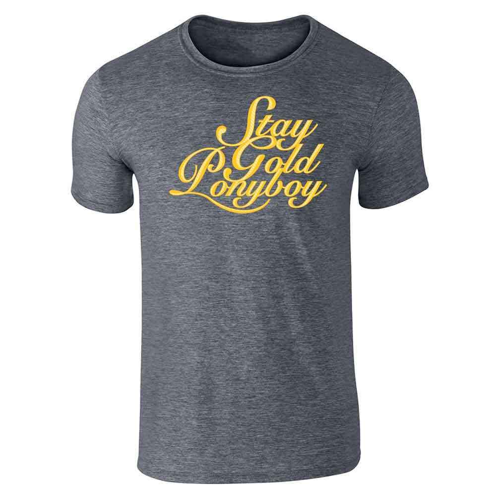Pop Threads Stay Gold Ponyboy Graphic T-Shirt for Men - Vintage Inspired Cotton Tee for Casual Wear, Street Style & Everyday Outfits