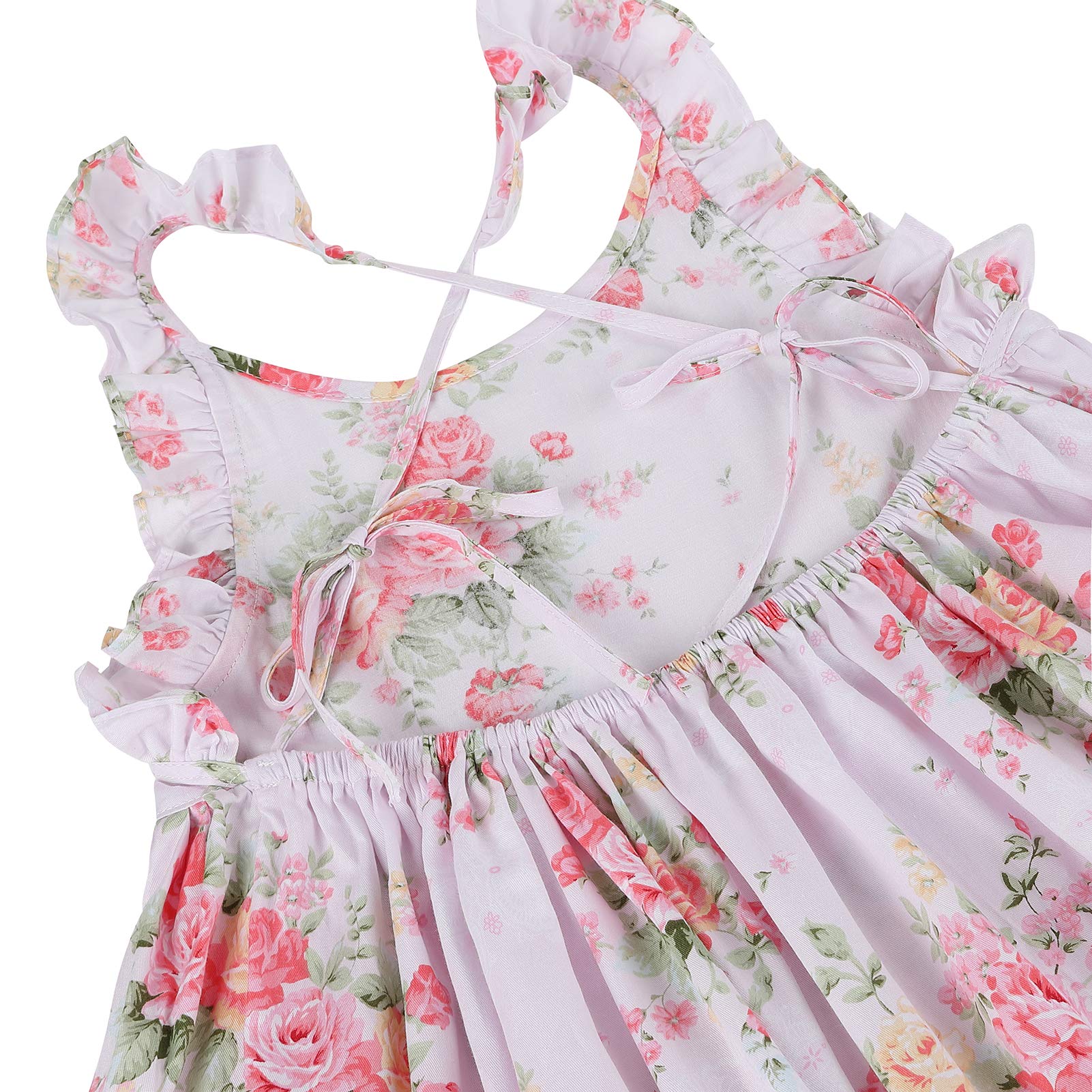 Girls' 2T-14 Floral Cotton Sundress - Casual Summer & Autumn Dress for Kids - Perfect for Playdates, Beach Outings and Family Photos