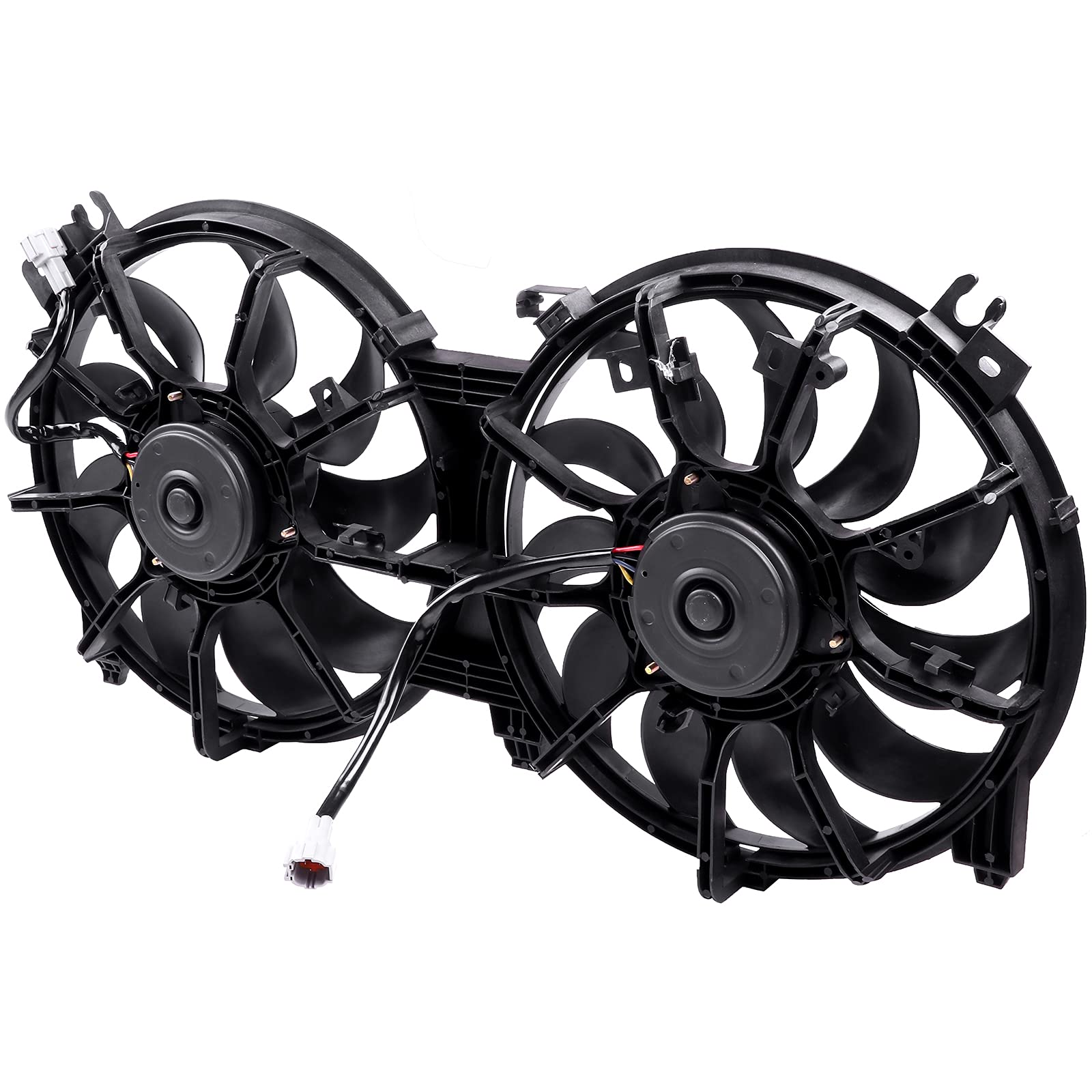Universal Slim Radiator Condenser Fan Assembly - 12V Push/Pull Cooling Fan with Mount Kit (620-453 KFKGF) - Compatible with 2007-2016 Nissan Altima - Driver/Passenger Side (LH/RH) - Perfect for Engine Cooling & Overheating Prevention