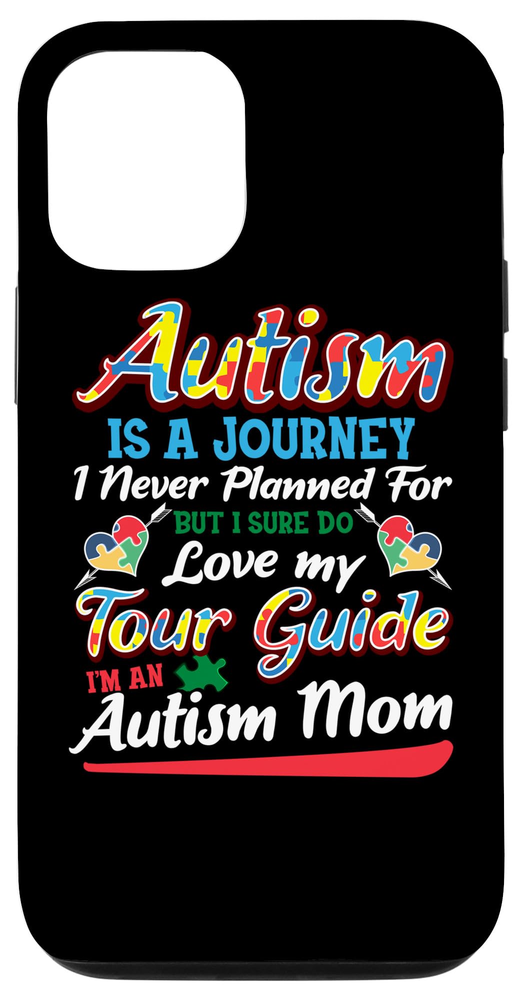 iPhone 12/12 Pro Autism Awareness Phone Case - Supportive Autism Mom Case - Durable Protective Cover for Daily Use & Special Needs Parenting