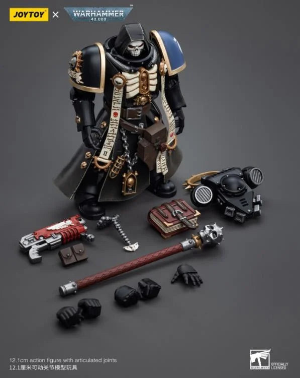 JOYTOY Warhammer 40K Ultramarines Primaris Chaplain Brother Varus Action Figure - Collectible Miniature for Tabletop Gaming, Display & Warhammer 40K Fans