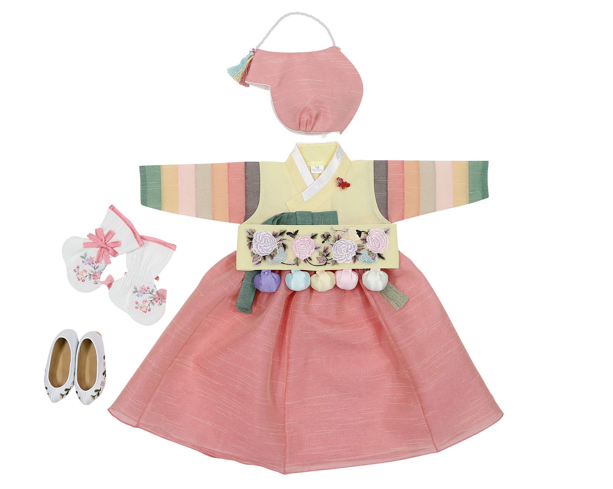 Korean Traditional Hanbok Dress for Baby Girls - First Birthday & 100 Days Celebration Outfit (Ages 0-15) | Perfect for Special Occasions, Cultural Events & Photo Shoots