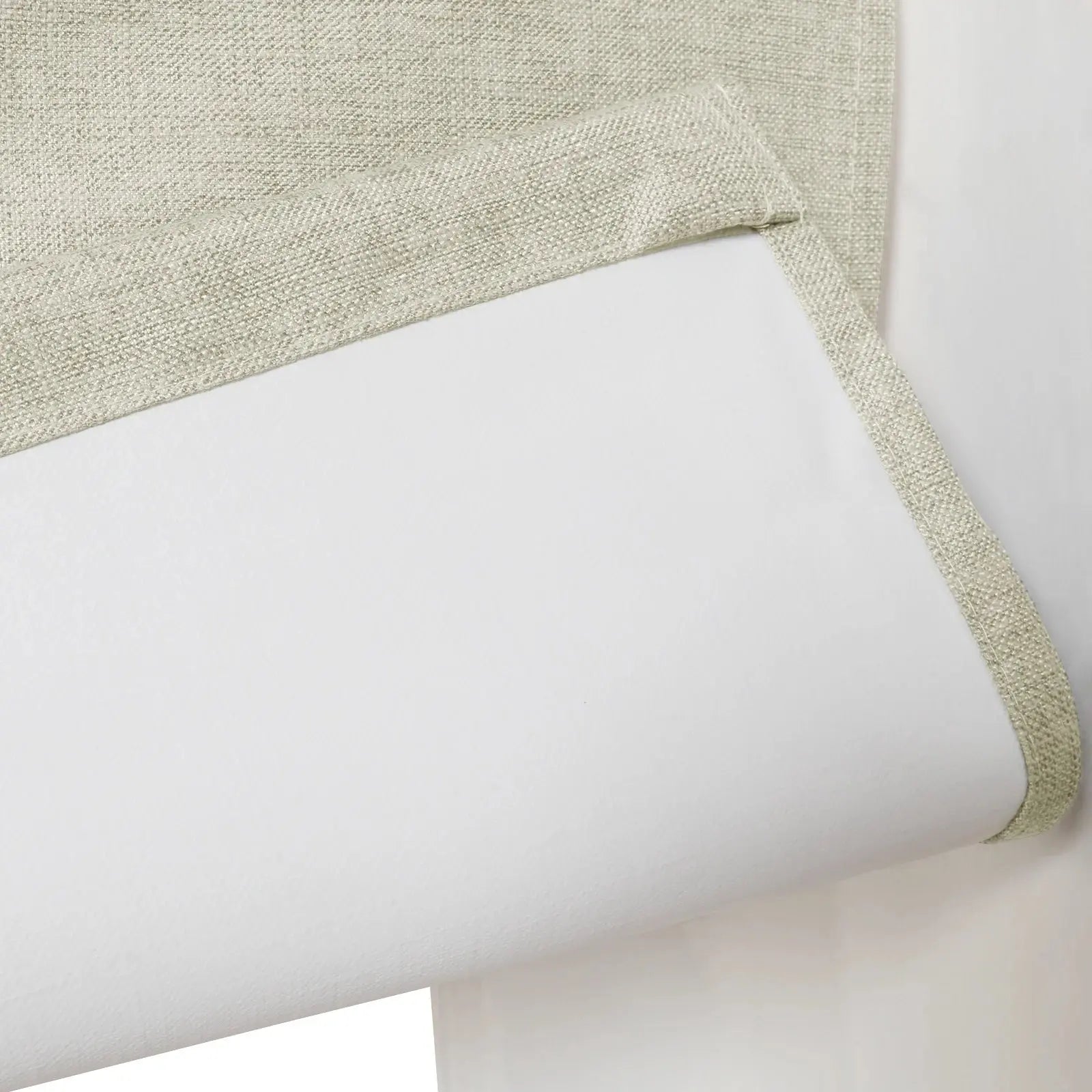Jawara Linen Cotton Roman Shade Cordless - Blackout Window Treatment for Bedroom & Living Room