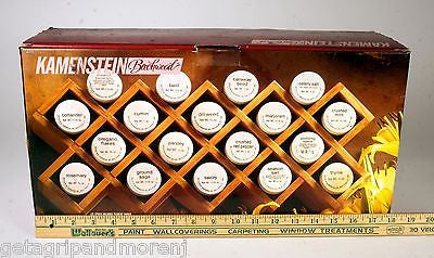 Premium KAMENSTEIN BEECHWOOD Spice Rack - Holds 18 Jars with Criss Cross Design - Kitchen Organizer for Countertop or Cabinet Storage - Perfect for Home Chefs & Spice Lovers