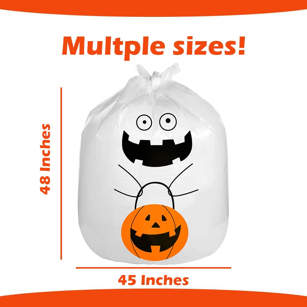 Halloween Giant Lawn Bags Set of 4 - Pumpkin & Ghost for Outdoor Decor
