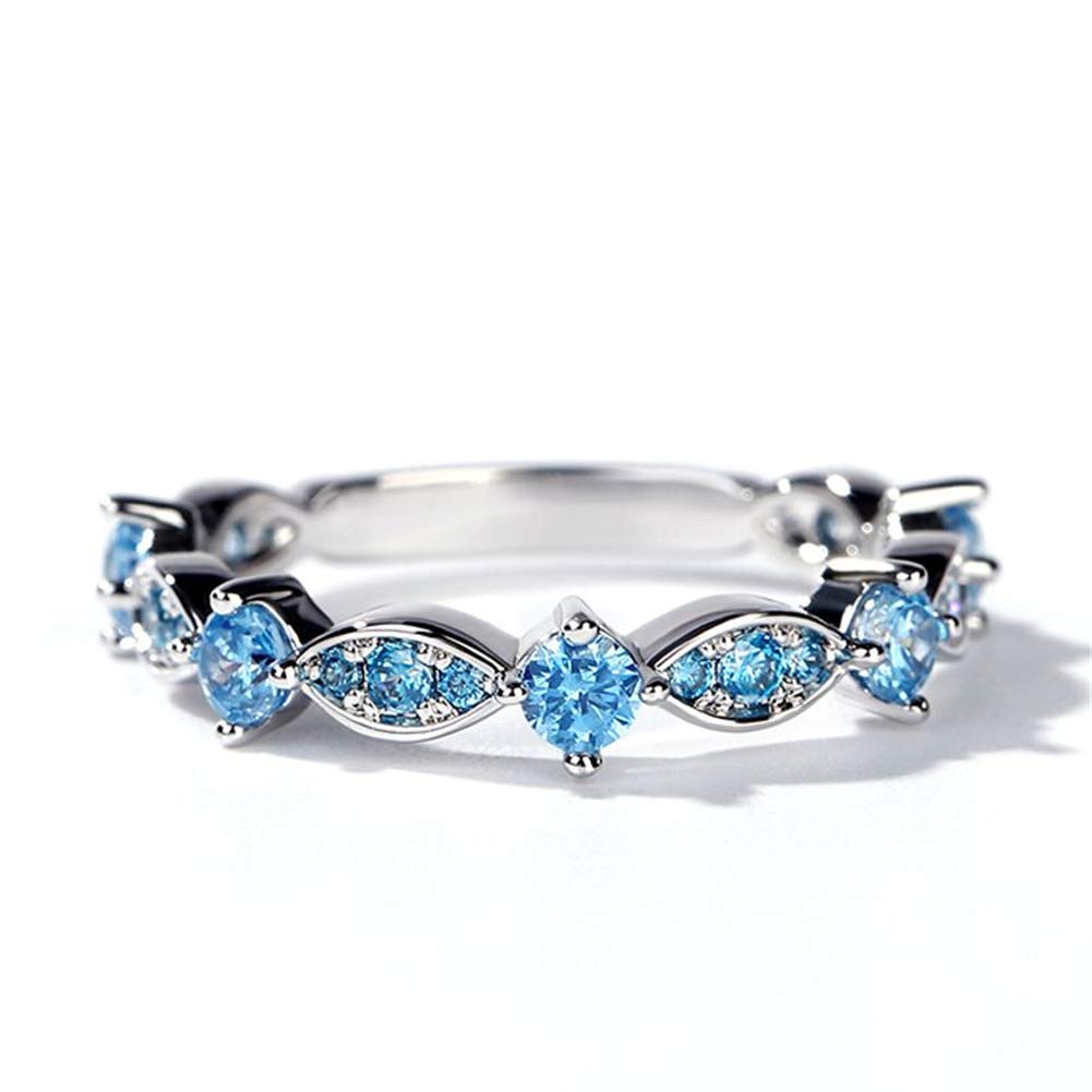 Jeulia Sterling Silver Round Cut Women's Band Ring - Elegant Wedding, Anniversary, Birthday Gift for Wife, Girlfriend, Bride & Teen Girls (Includes Jewelry Box) | Perfect for Proposals, Engagements, Date Nights & Special Occasions