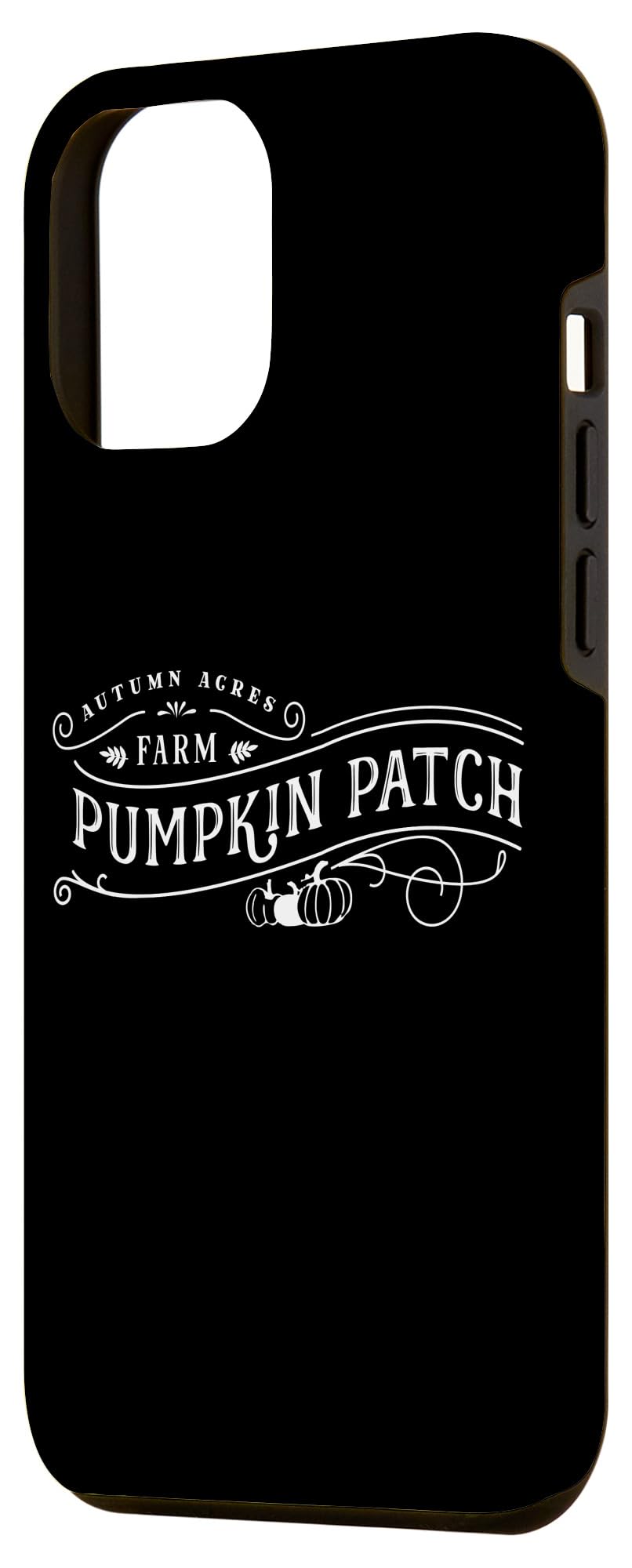 iPhone 12 Pro Max Case - Vintage Retro Design with Autumn Acres Farm Pumpkin Patch Art - Perfect for Fall Season, Farm Visits & Pumpkin Picking Outings