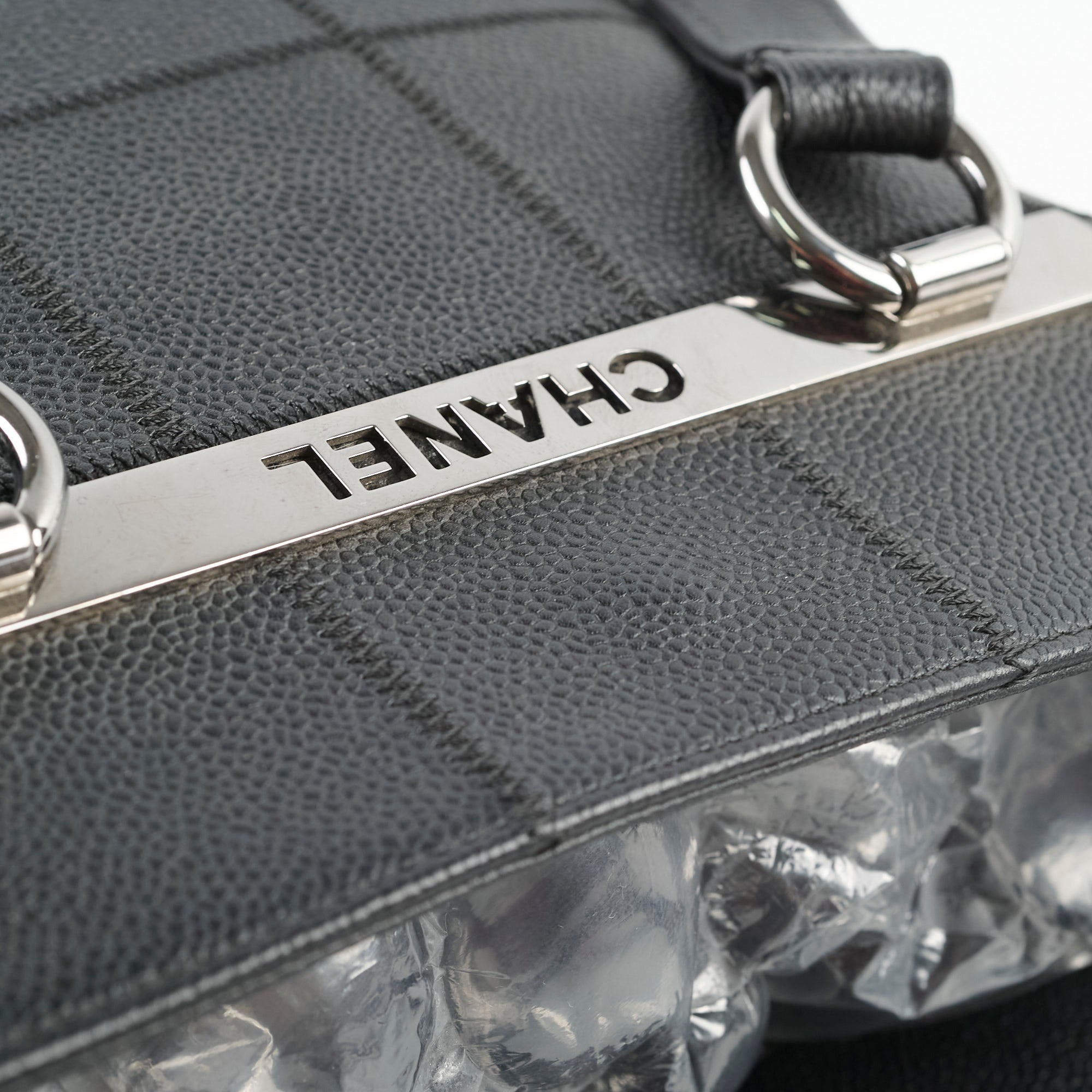 Chanel Black Caviar Leather Tote Bag for Women - Luxury Designer Handbag for Work, Travel & Everyday Use