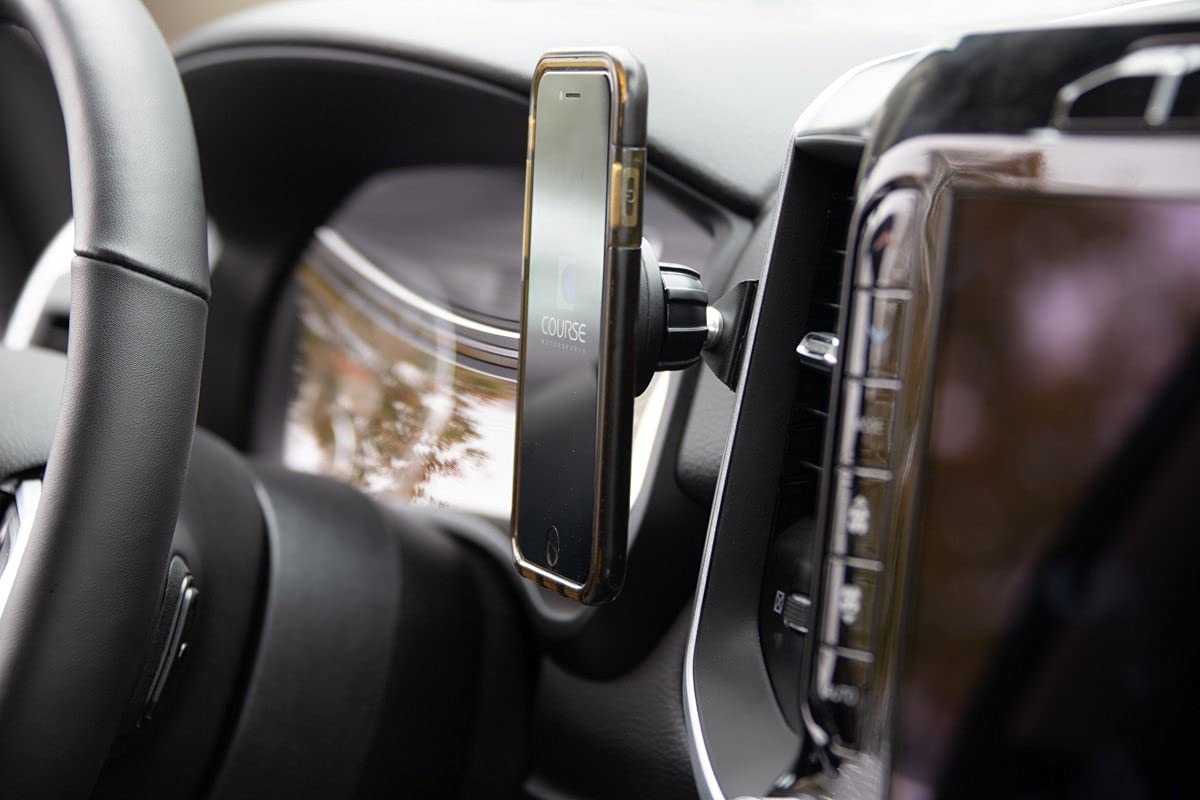 Course Motorsports Wireless Charging Car Phone Mount Holder Compatible with Dodge Ram 1500-5500 2019+ Models (Excludes TRX, Limited '21+ Power Wagons & '20+ Laramie Longhorn) - Left Side Black - Perfect for Hands-Free Navigation & Charging While Driving