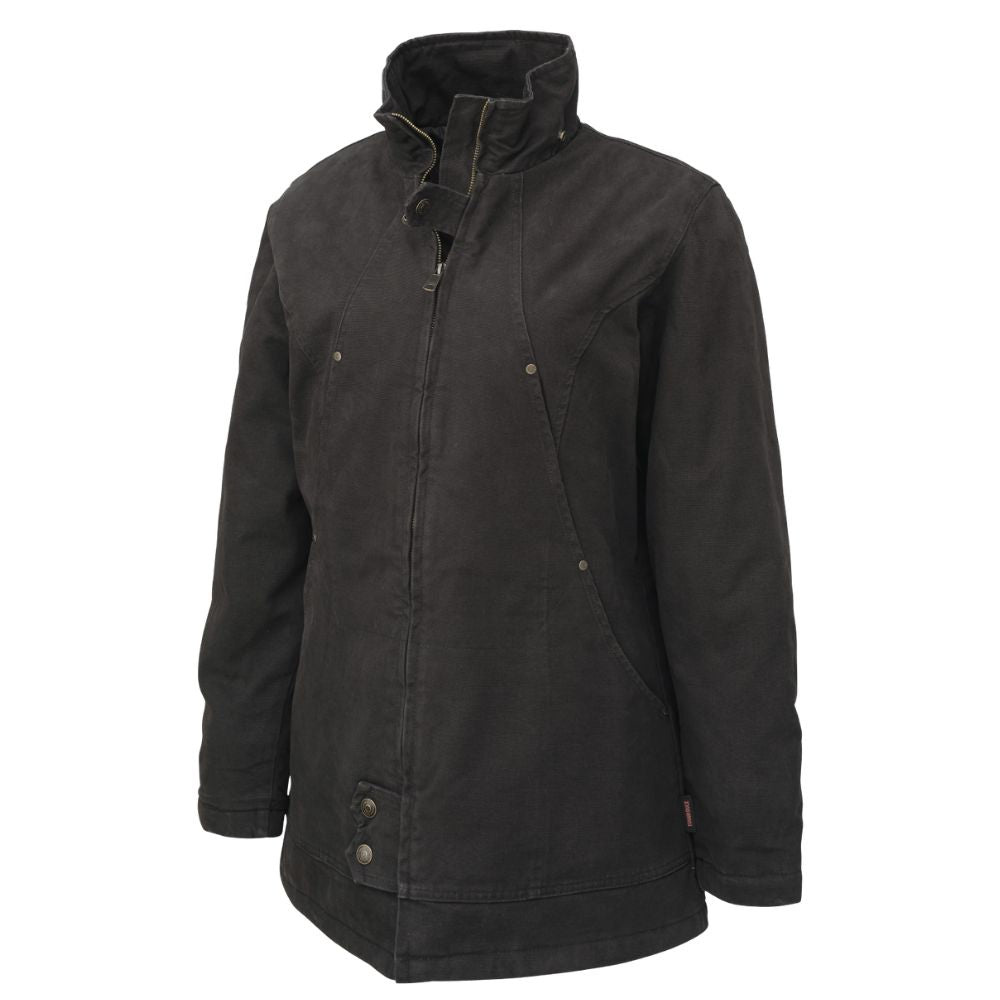Tough Duck Women's Hydro Parka Work Jacket WJ10 - Waterproof Winter Coat for Outdoor Work, Construction & Heavy Duty Use - Black