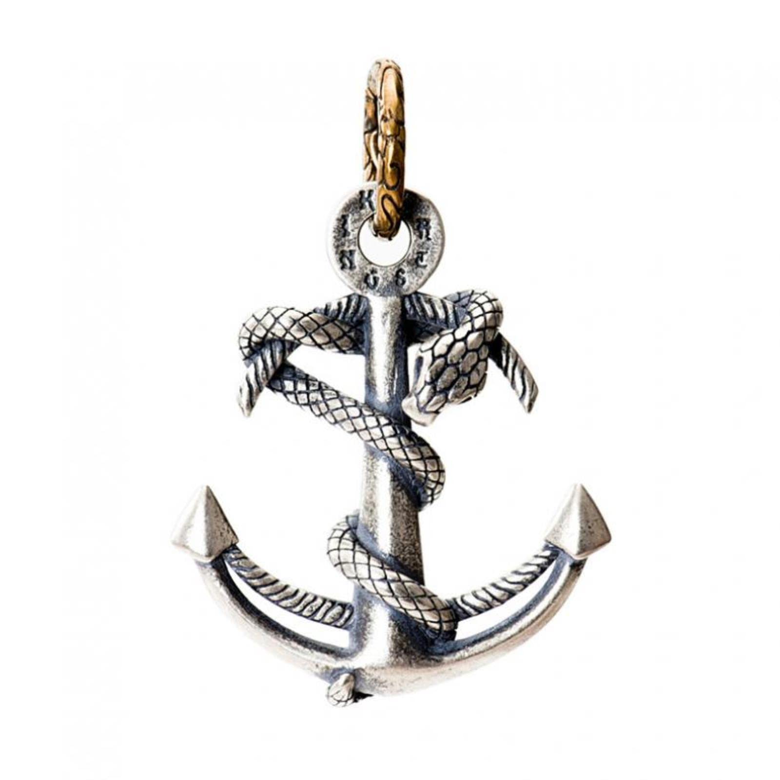 Stylish Anchor Metal Pendant Necklace for Men - Punk Hip Hop Gothic Motorcycle Fashion Accessory - Perfect for Biker Outfits, Streetwear & Rock Concerts