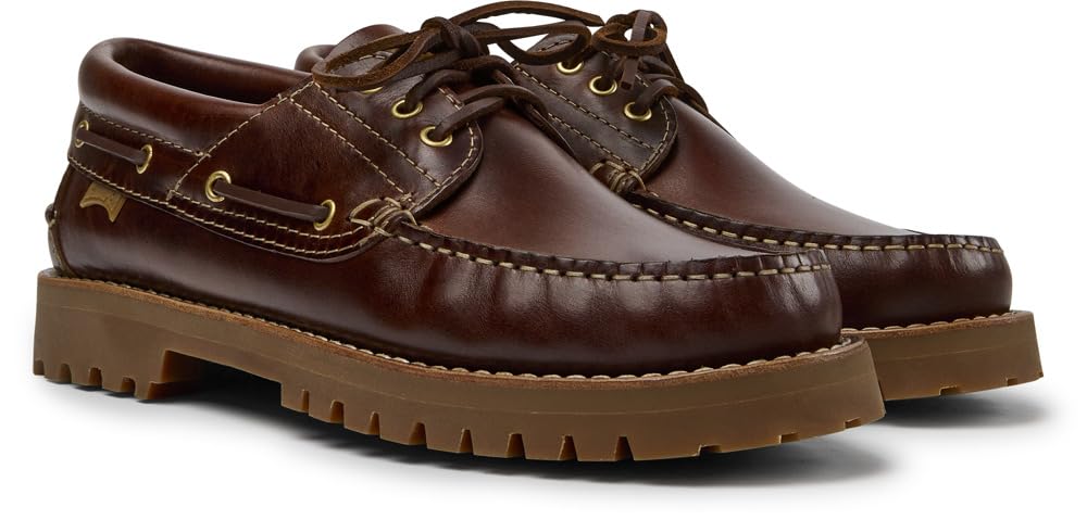 Camper Men's Nautico 15233 Boat Shoes - Comfortable Leather Deck Shoes for Men | Non-Slip Boat Shoes for Sailing, Fishing & Casual Wear