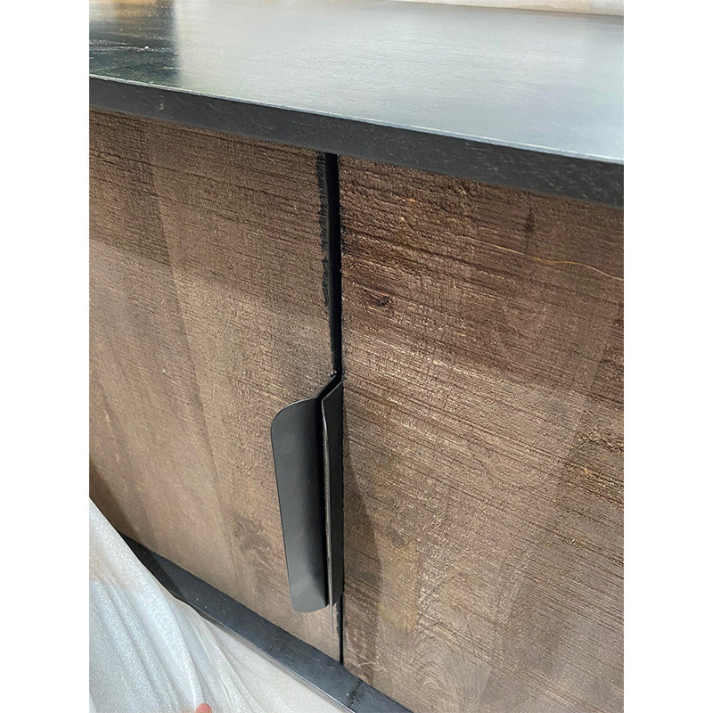 SAHARA 180cm Solid Mango Wood Sideboard Buffet Cabinet - Honey Finish | Rustic Dining Room Storage Furniture for Living Room, Entryway & Home Decor